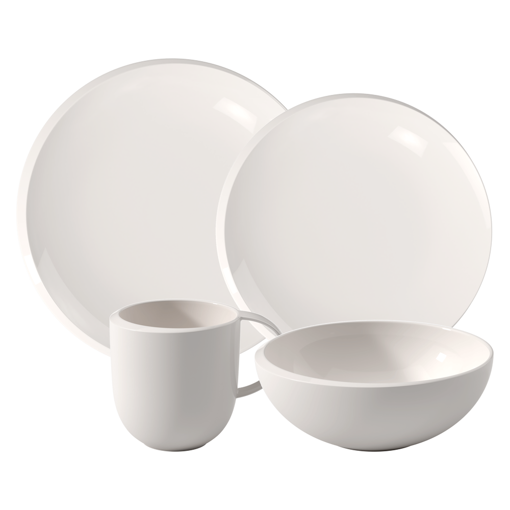 NewMoon Dinnerware set - White, Premium Porcelain