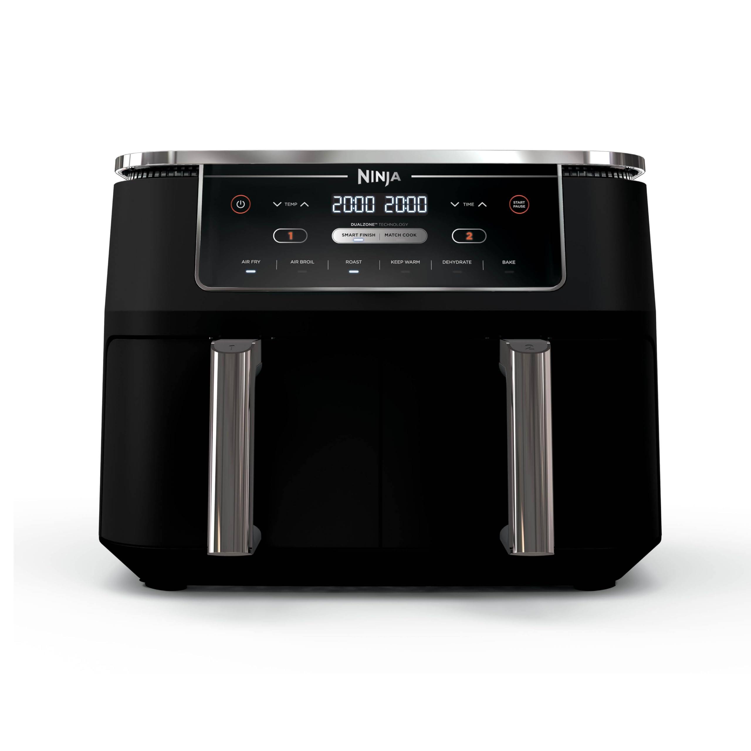 Ninja DZ302 Foodi 10-Qt. 6-in-1 DualZone Smart XL Air Fryer with 2 Independent Baskets, Match Cook & Smart Finish to Air Fry
