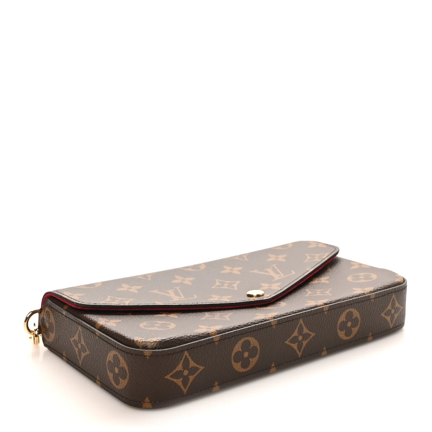 Monogram Pochette Felicie Chain Wallet Fuchsia