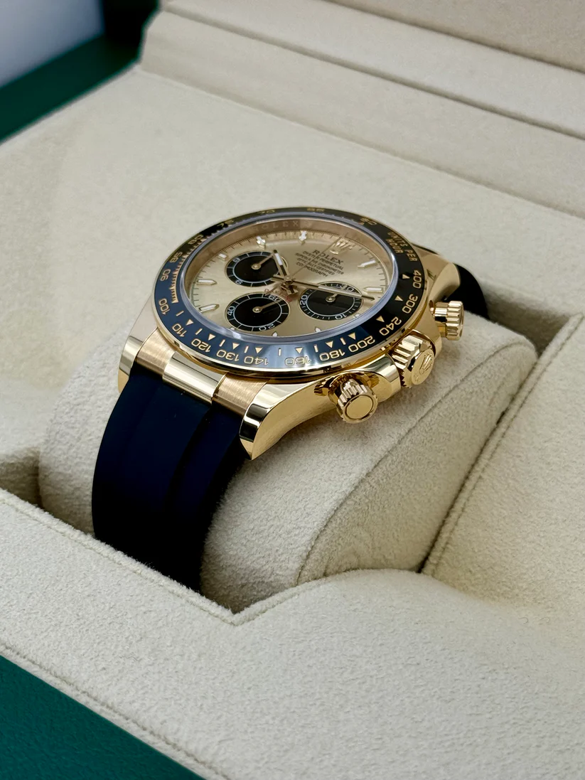 [Super Clone]Rolex Daytona Yellow Gold /Ceramic / Golden /Oysterflex m126518LN-0012