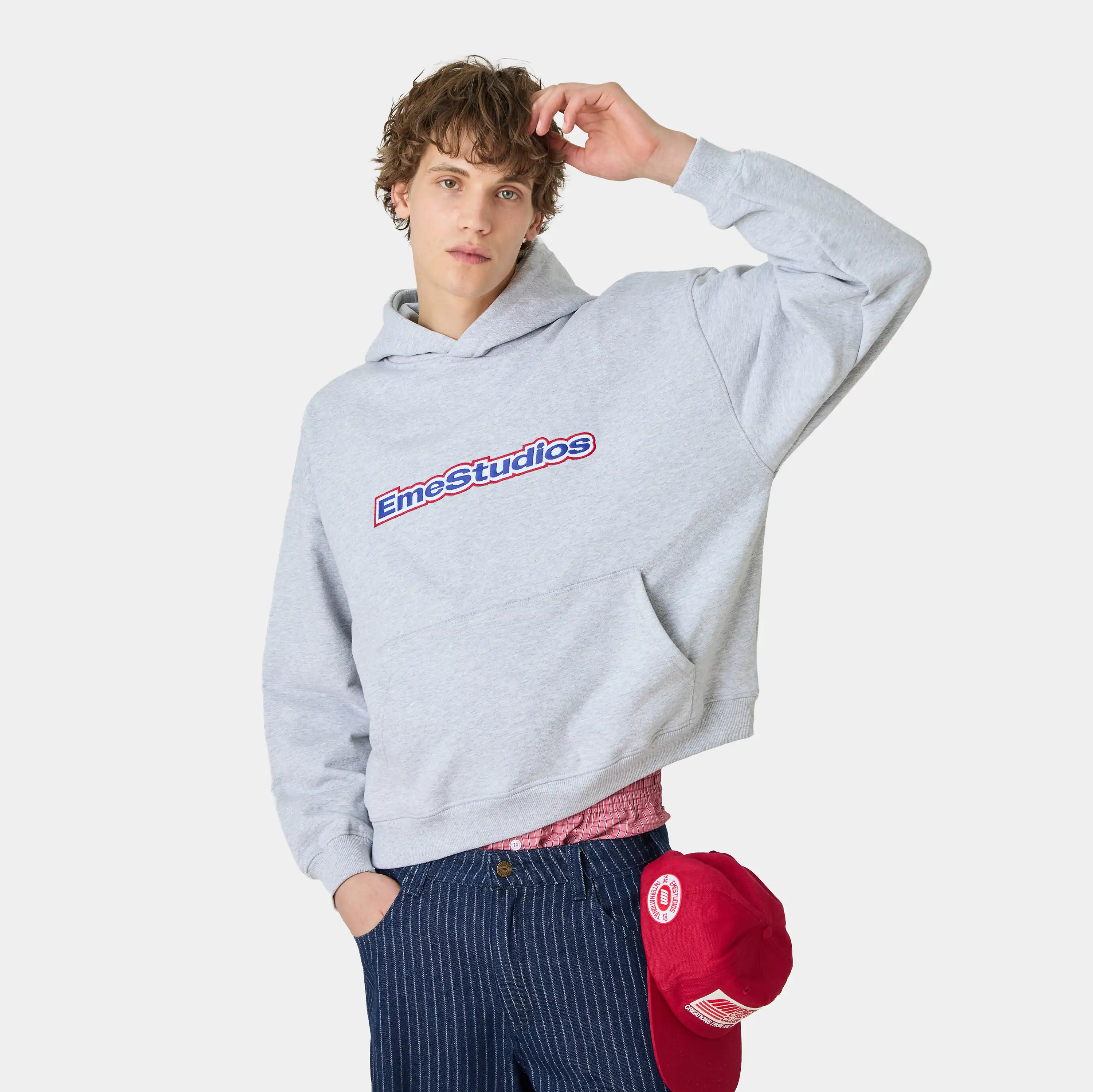 Box Heather Grey Oversized Hoodie