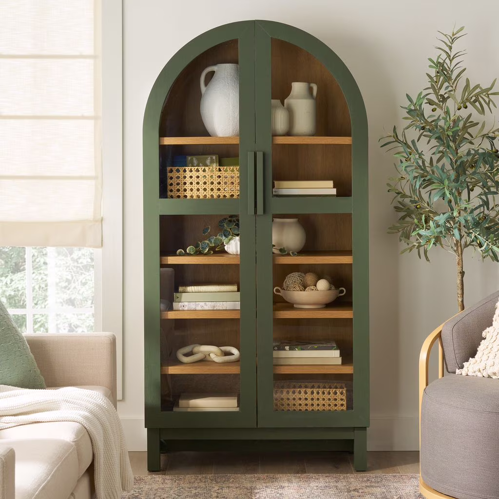 Better Homes & Gardens Juliet Arch Accent Cabinet, Black Finish