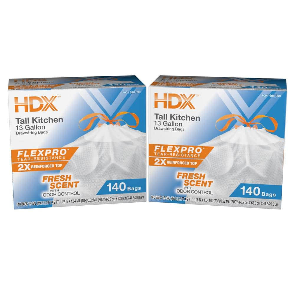Flexpro 13 gal. Reinforced Top Fresh Scent Kitchen Trash Bag (280-Count)