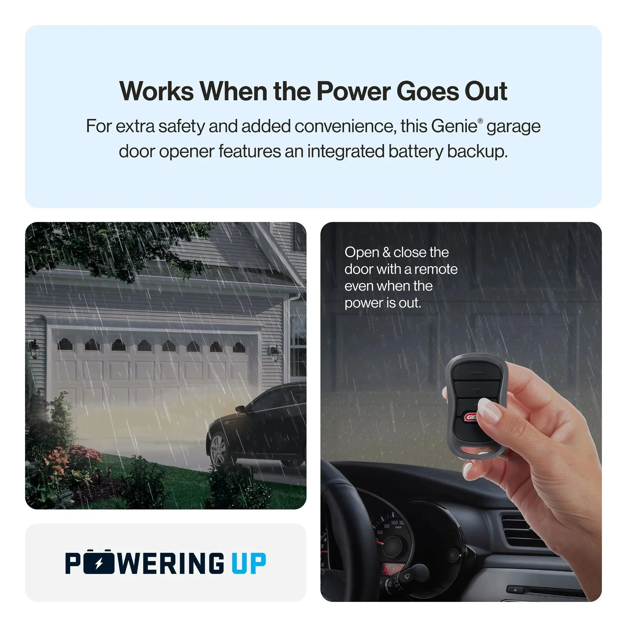 Chain Drive 750 3/4 Hpc Garage Door Opener W/battery Backup - Heavy Duty