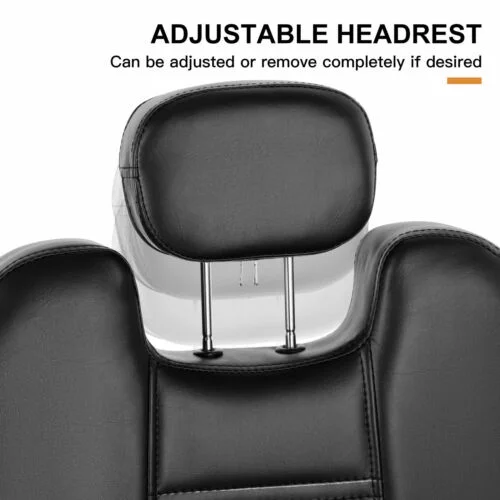 Artist hand Black 360°Barber Chair Heavy Duty Hydraulic Reclining Salon Shampoo Beauty Hair Styling Equipment - MadeInUSA