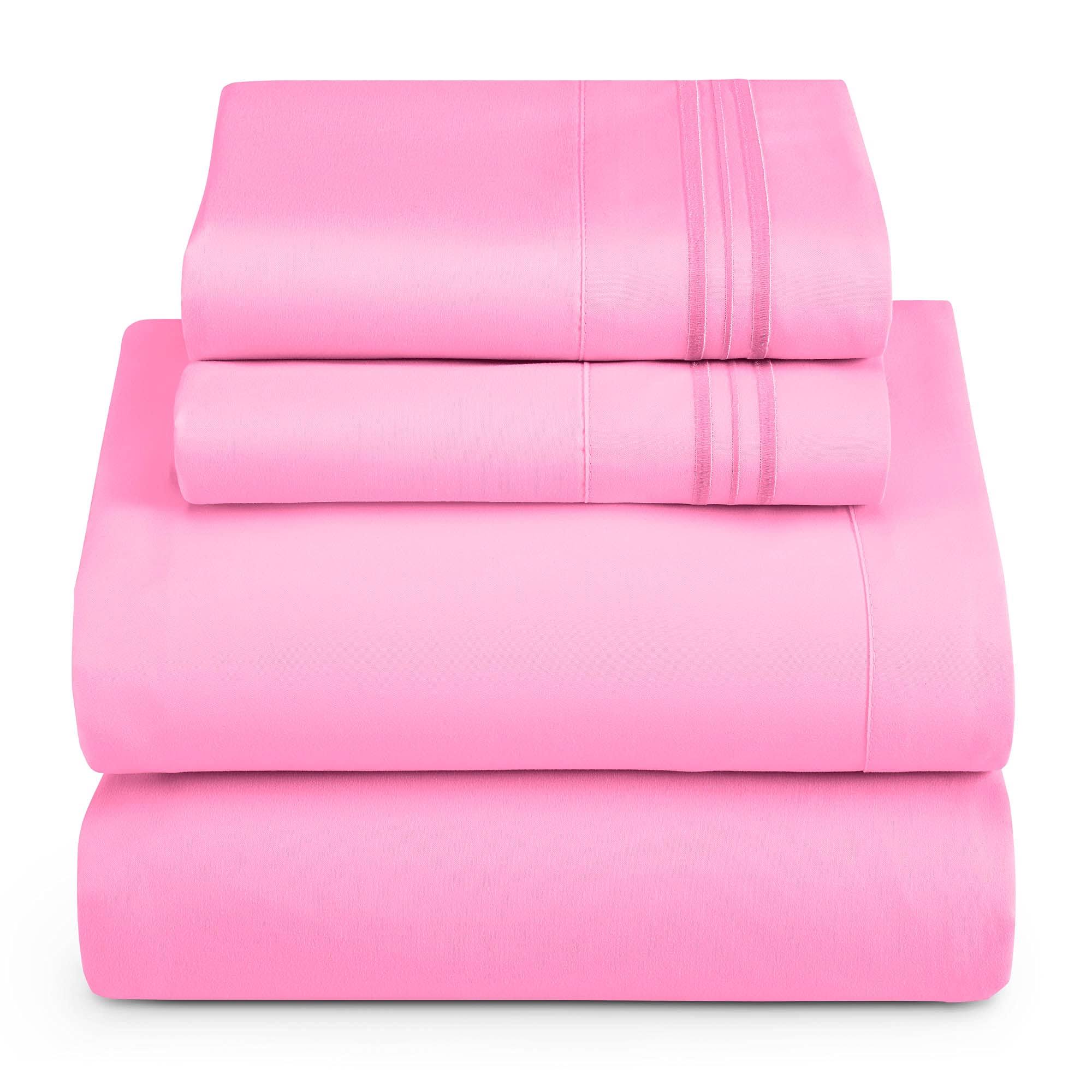 Hearth & Harbor Full Size Sheets - 4 Piece Bed Sheet Set, Hotel Luxury Double Brushed Bed Sheets - Extra Soft Bedding Sheets & Pillowcases, Full,