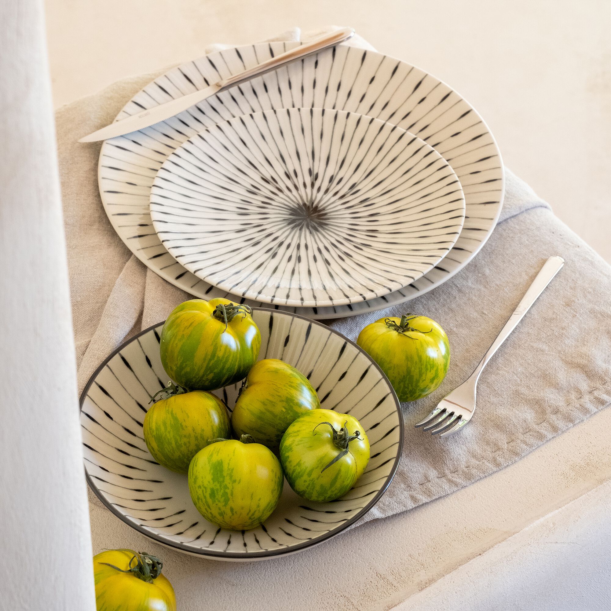 ARYA - Assiette dessert en grès D21cm - blanc