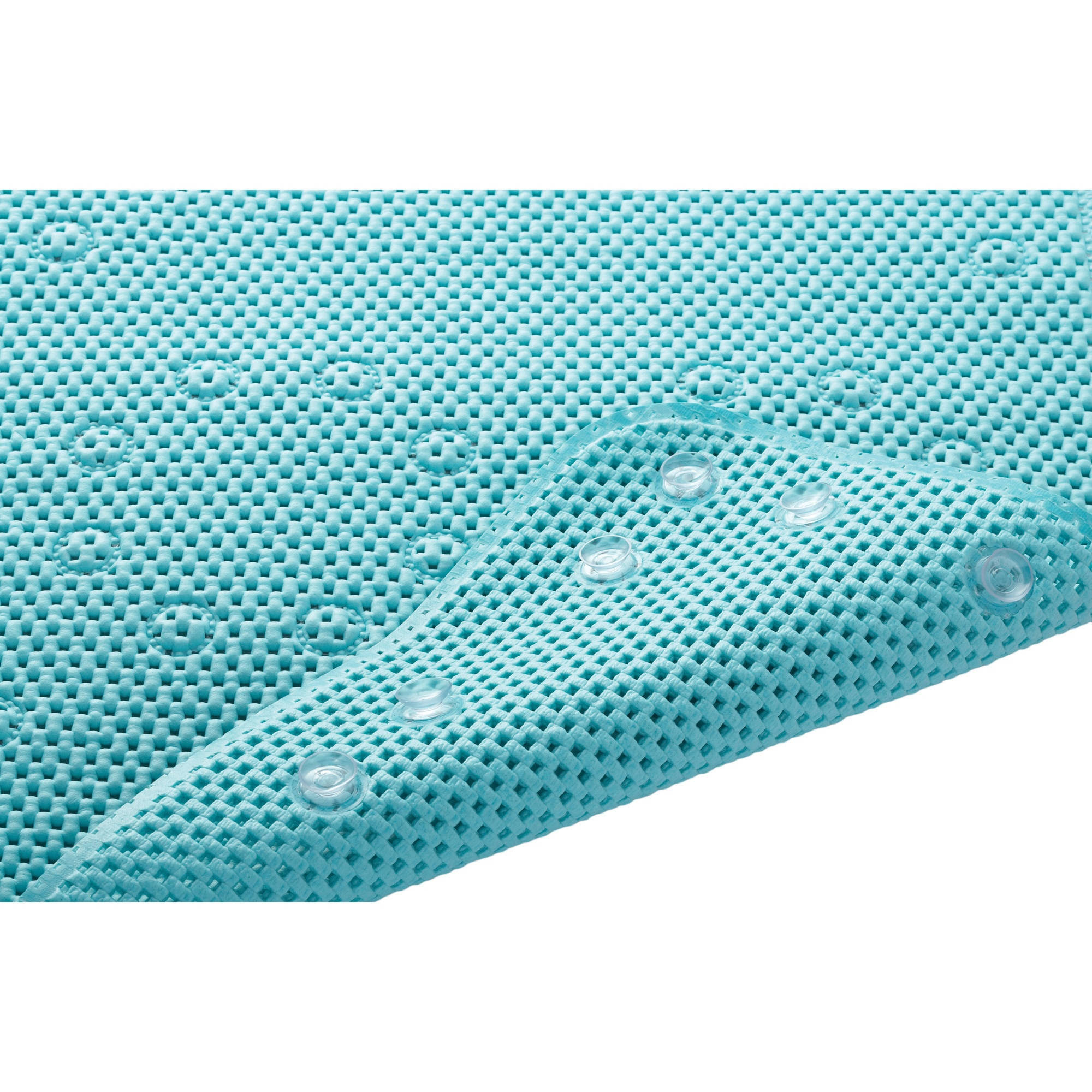 Mainstays 17 in. x 36 in. Cushioned Bathtub Mat, Aqua