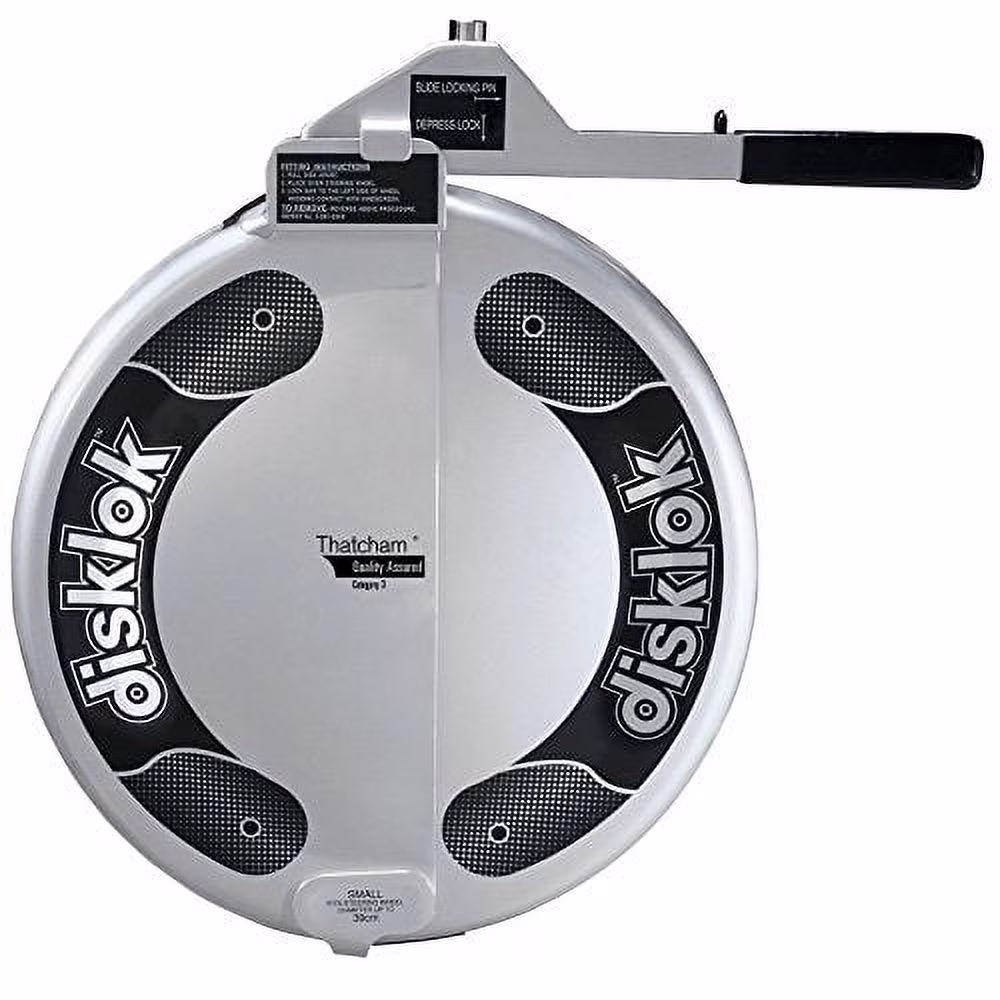 Disklok Security Device - Steering Wheel Lock - Silver - Left Hand Drive (LHD)