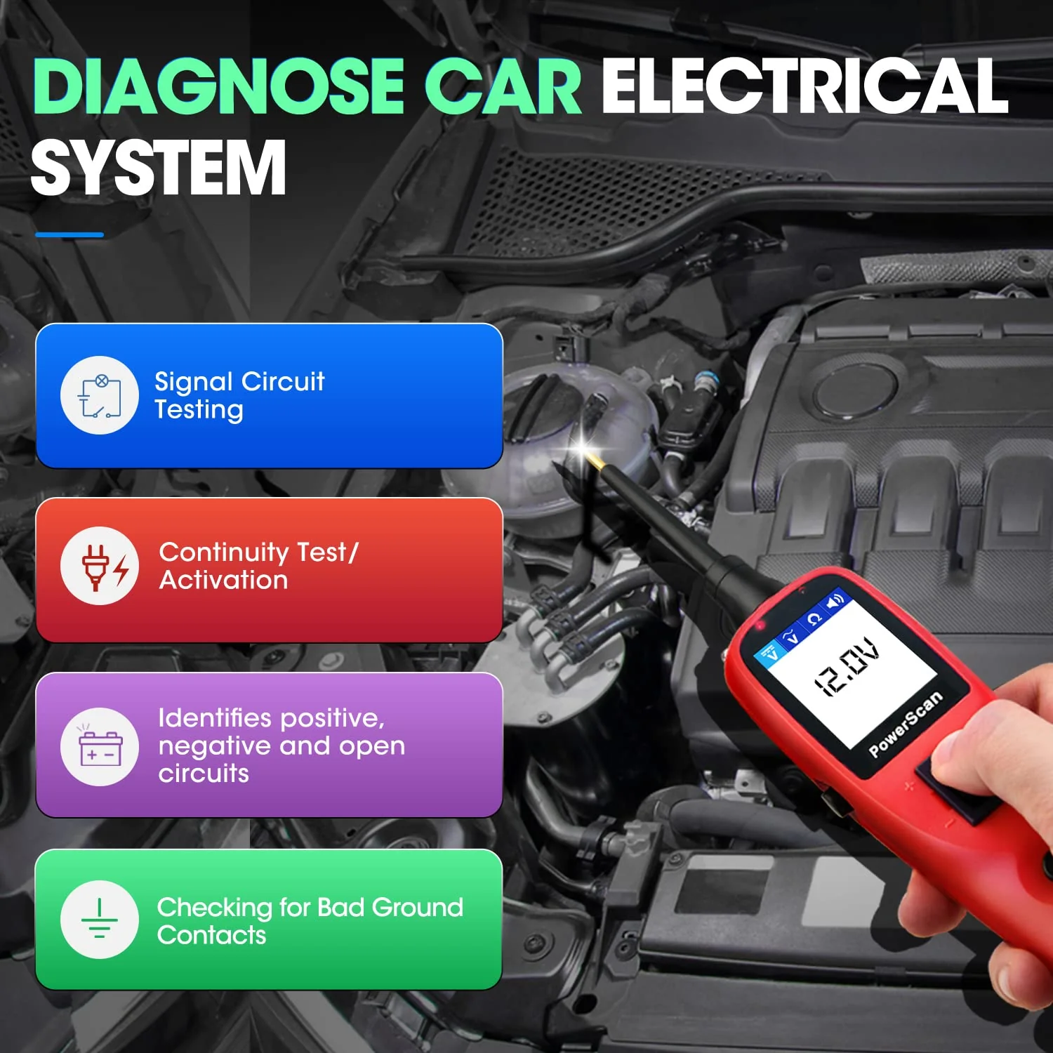 Autel PowerScan Automotive Circuit Tester with 20ft Cable