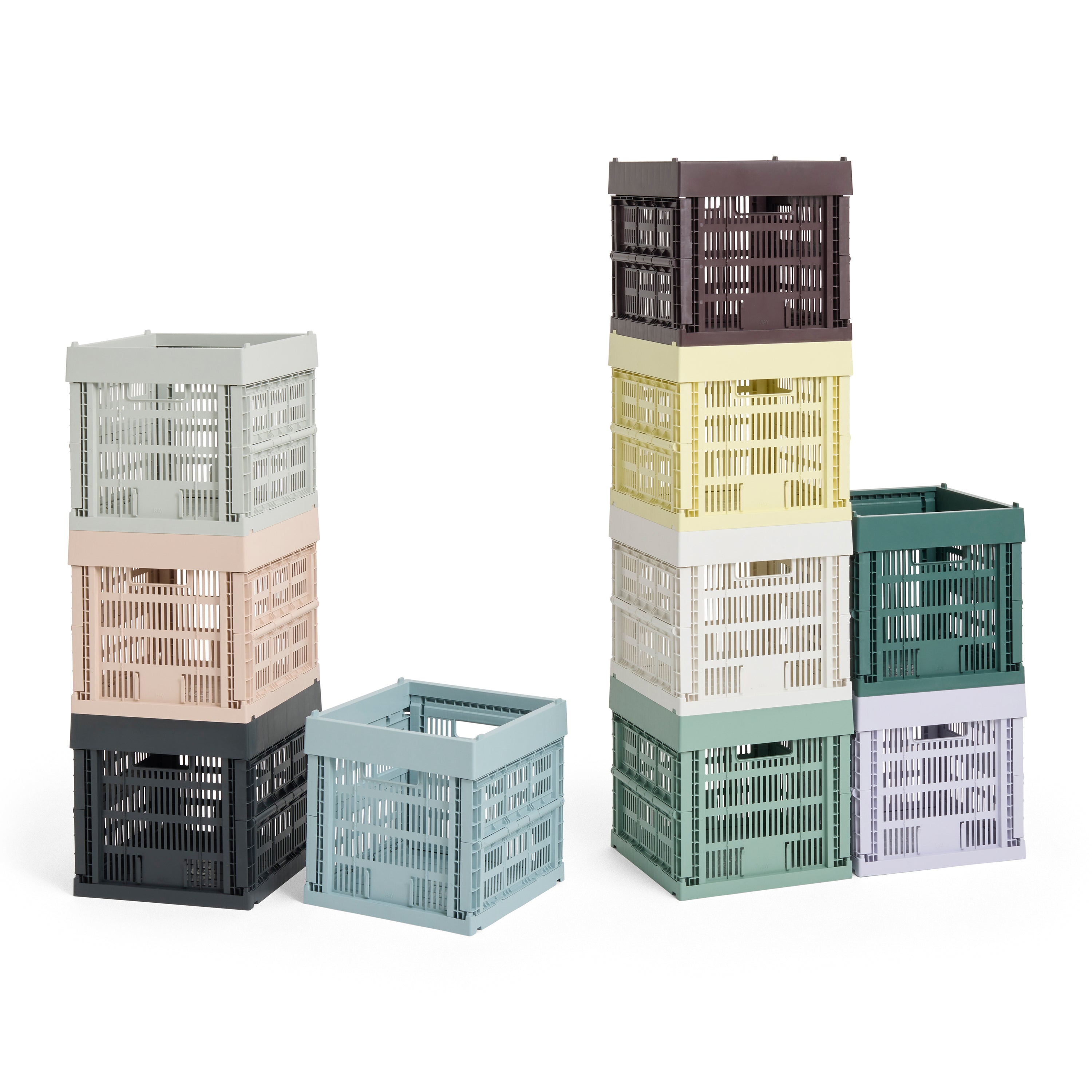 HAY Colour Crates Krat XS - Kubus - Sage Groen