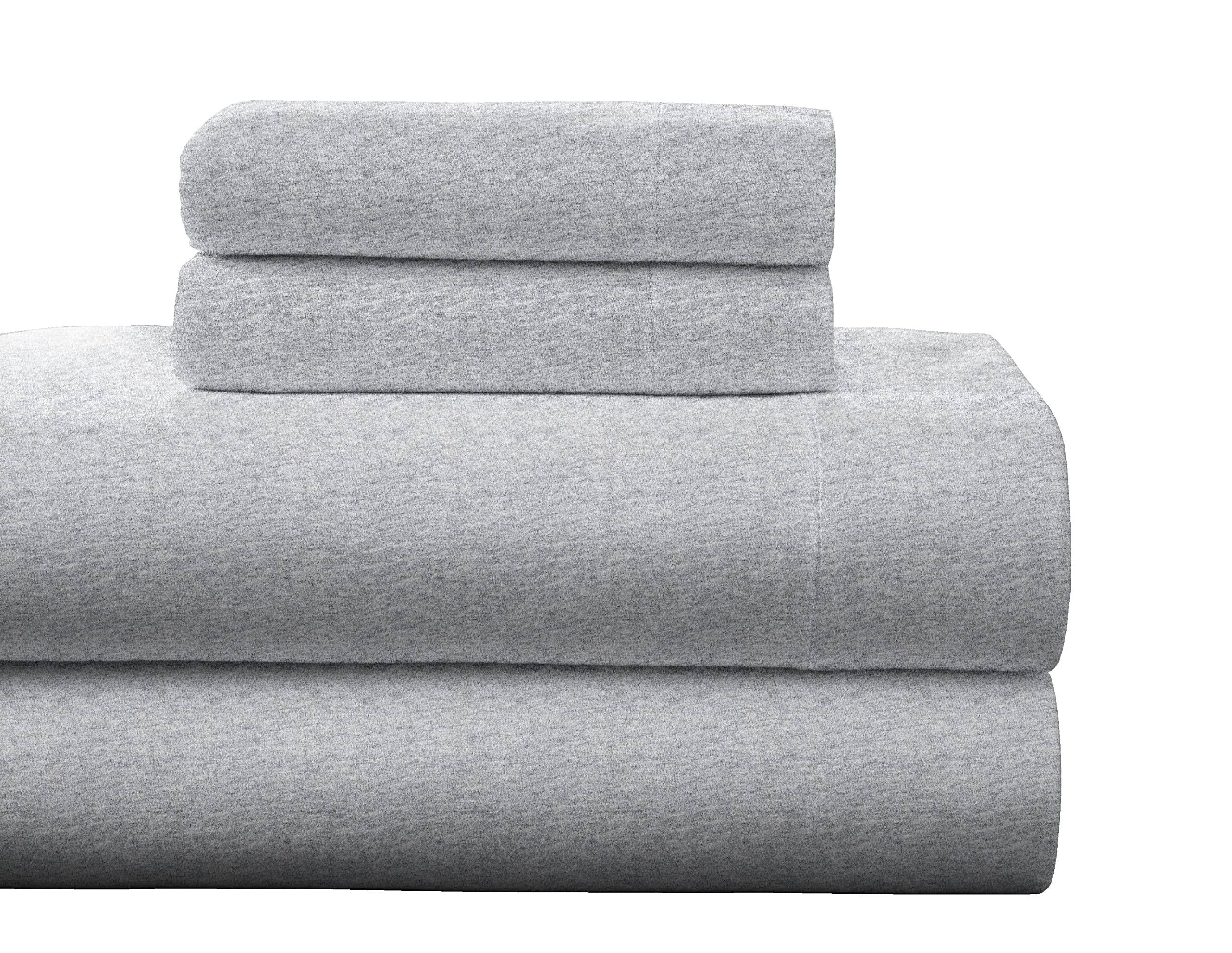 Pointehaven Heavy Weight Cotton Flannel Sheet Set - Grey - King