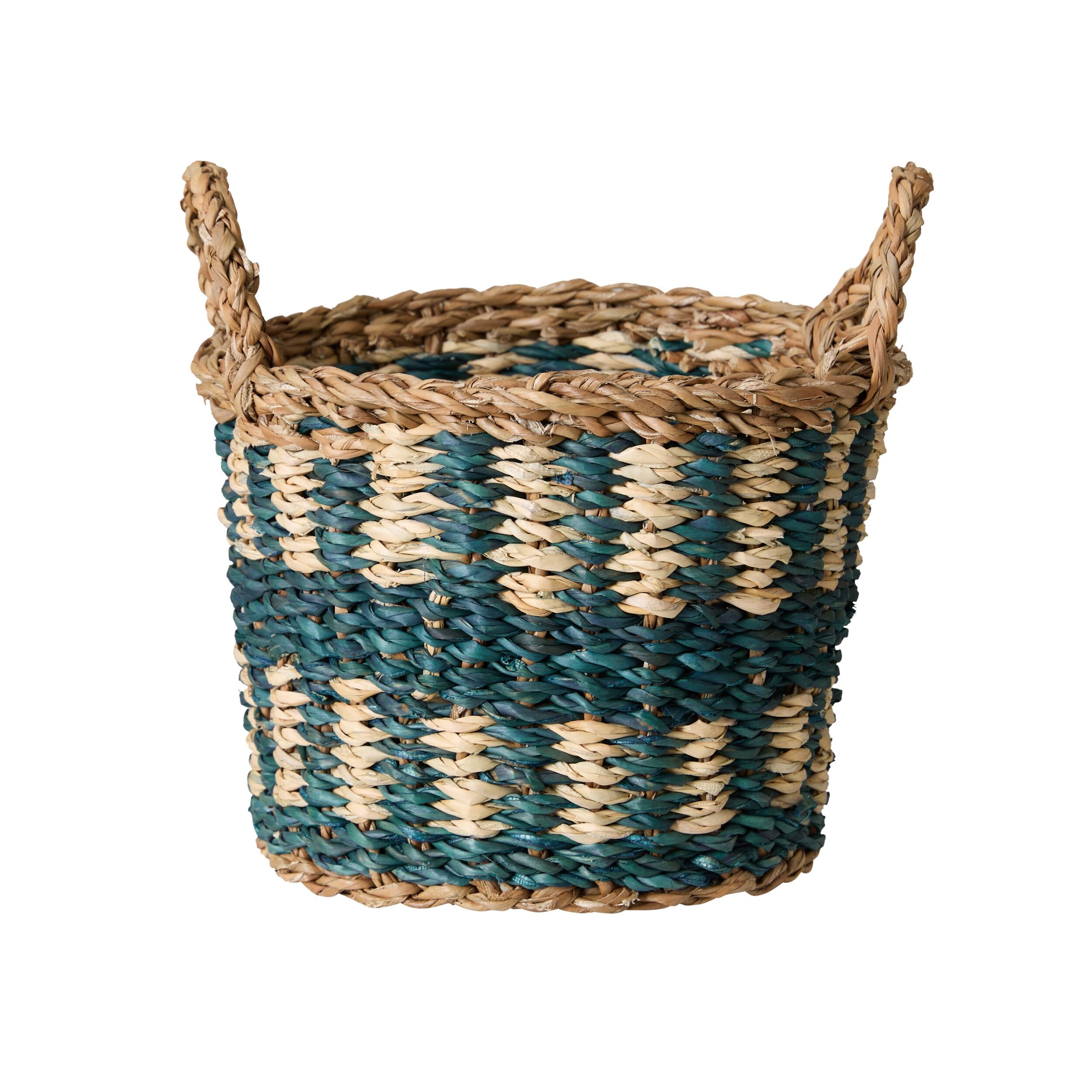 Elira Stripe Basket with Handles