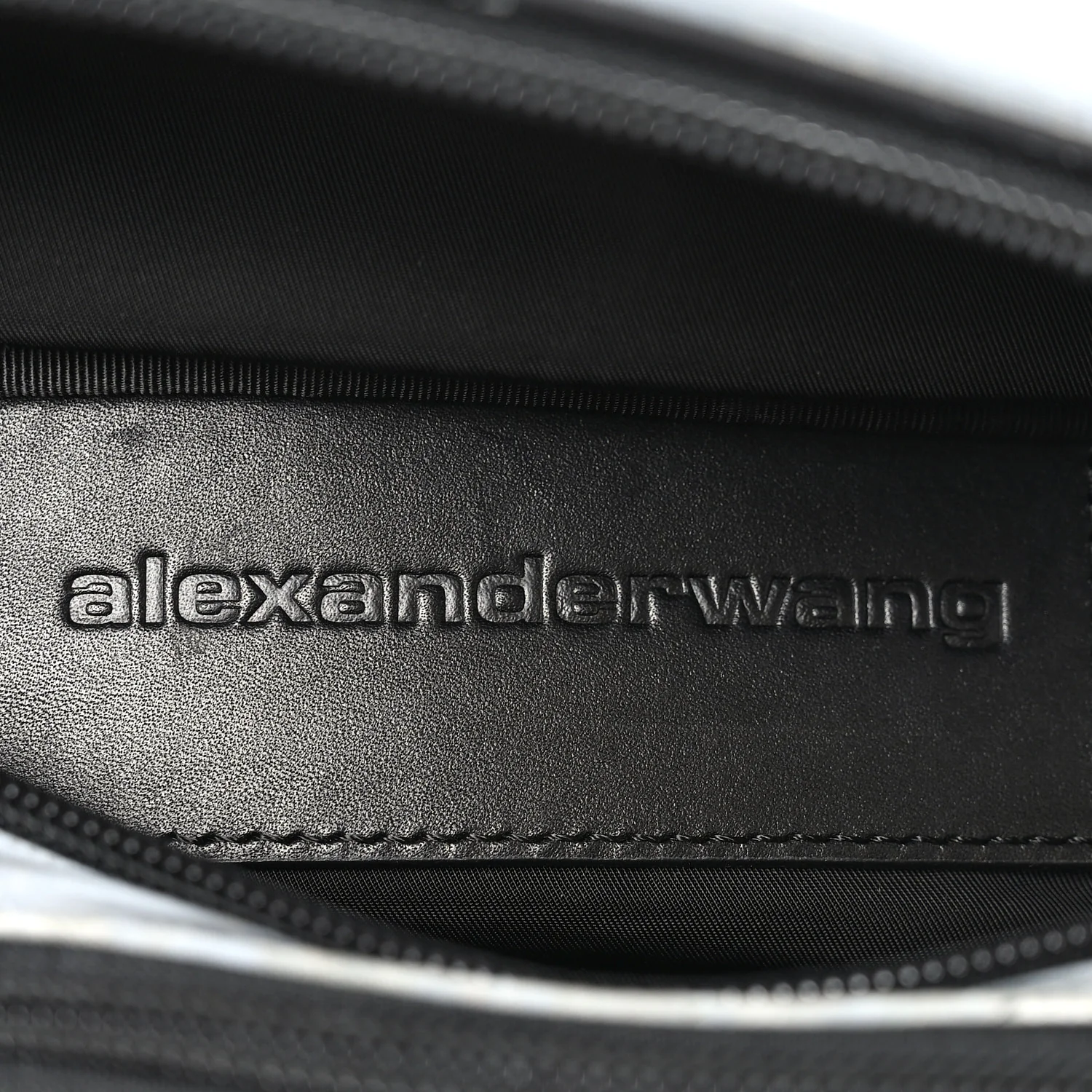 Nylon Logo Printed Attica Belt Bag Reflective Silver