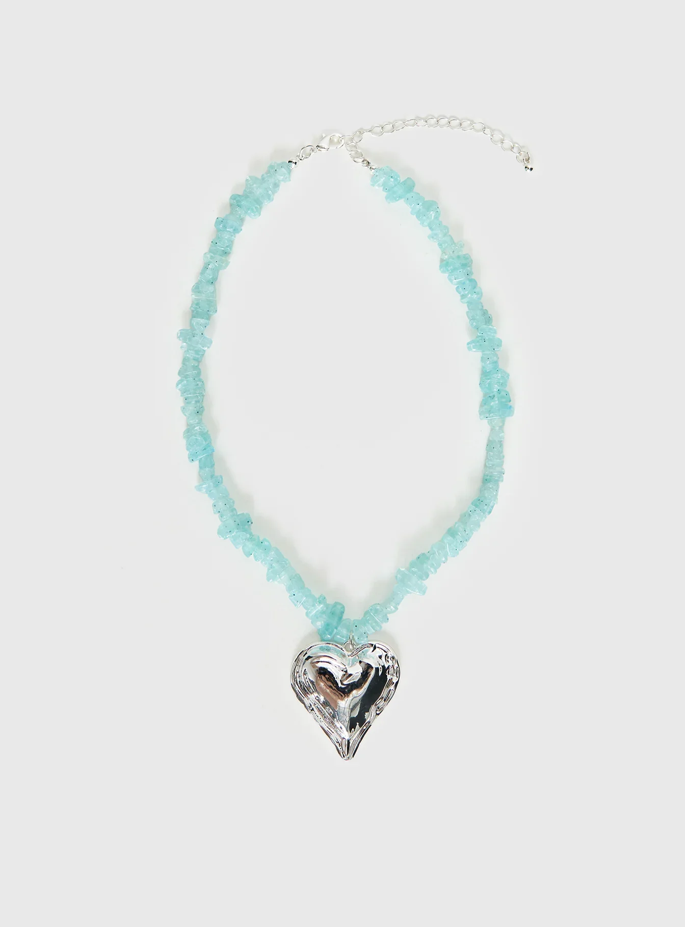 Ralina Pendant Necklace Silver Aqua