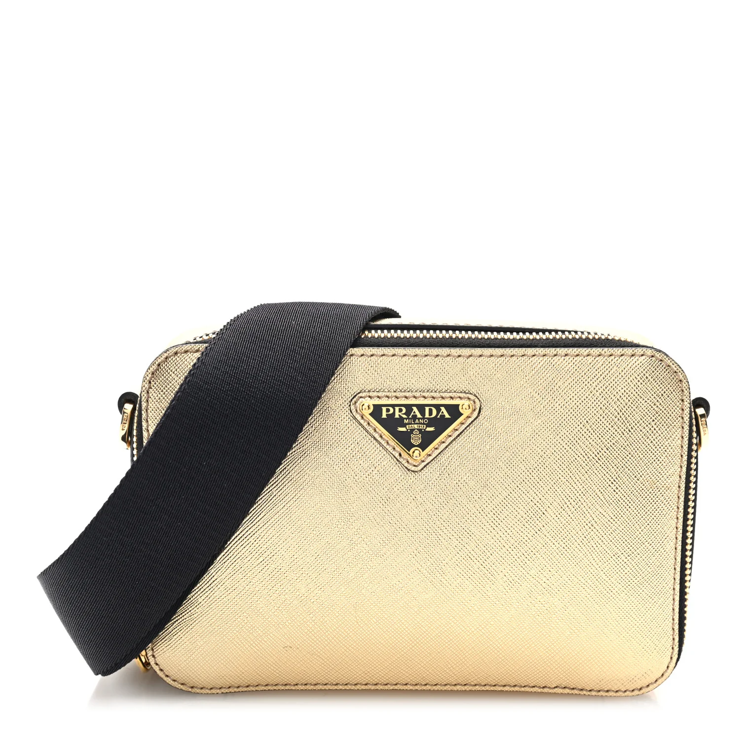 Saffiano Travel Small Brique Crossbody Bag Platino