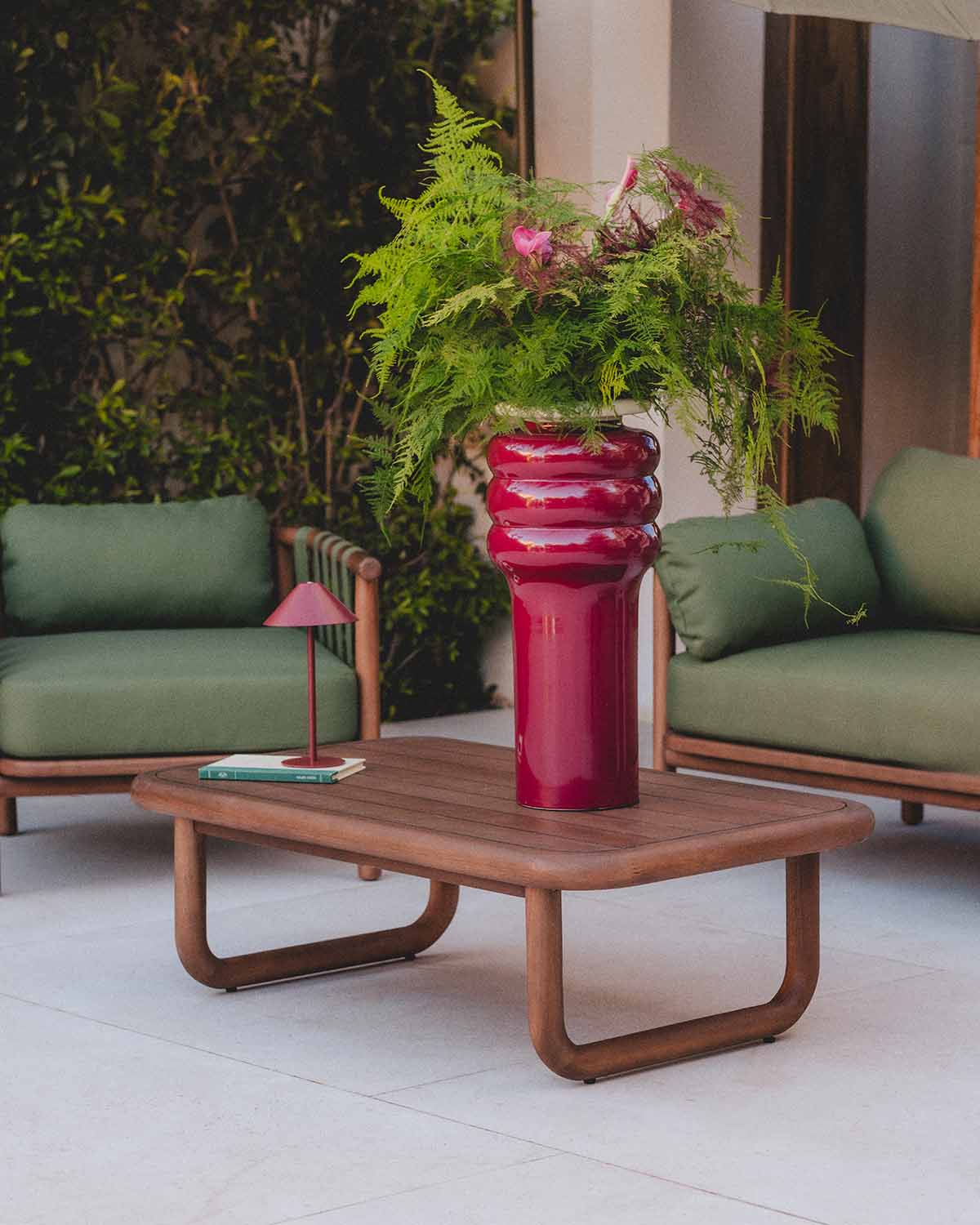 Edvard - Mesa de Centro de Exterior Rectangular de Madera de Eucalipto (110x65 cm) Edvard