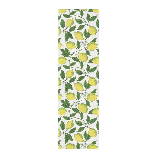 Citroner bordløper 35x120 cm gul