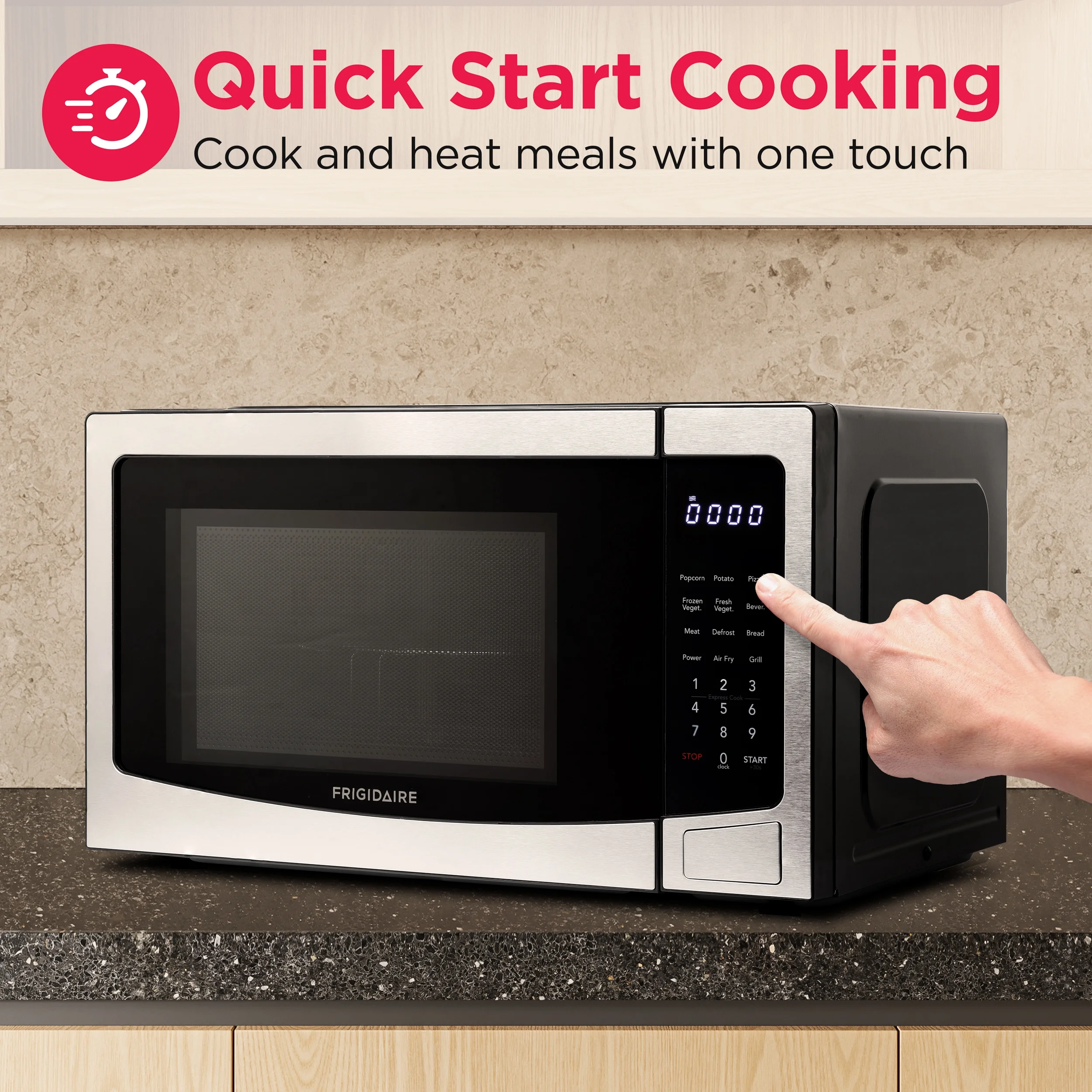 Frigidaire 3 - in 1 Countertop Microwave Oven / Air Fryer / Convection, 1.1 Cu. Ft., Stainless Steel