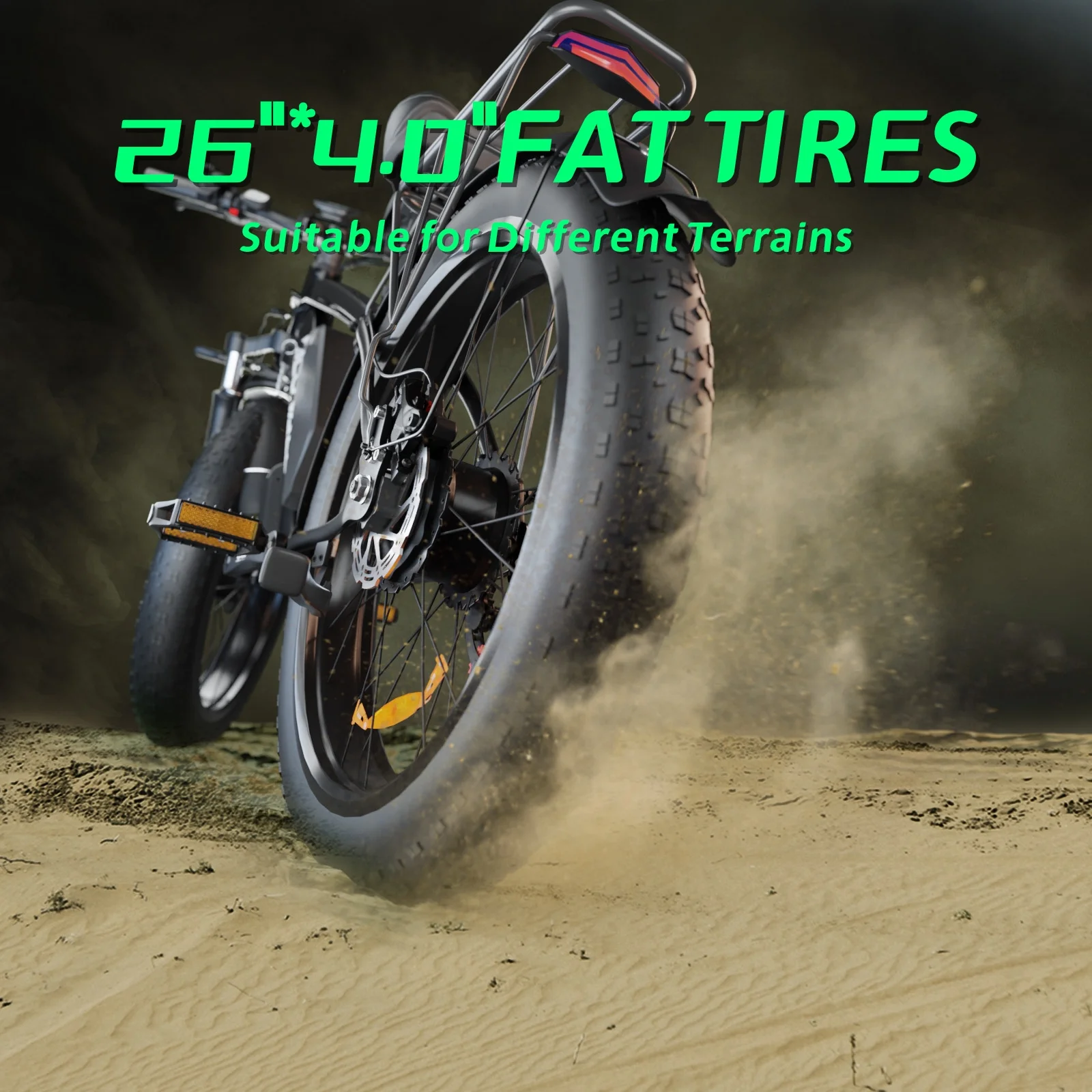 Electric Bike for Adults, 2000W 26'Fat Tire Electric Bike, 35MPH AWD Dual Motor Electric Bicycles, 48V 22.4AH Battery Fast Ebikes Dual Hydraulic Brakes UL 2849(Black) - Image 7