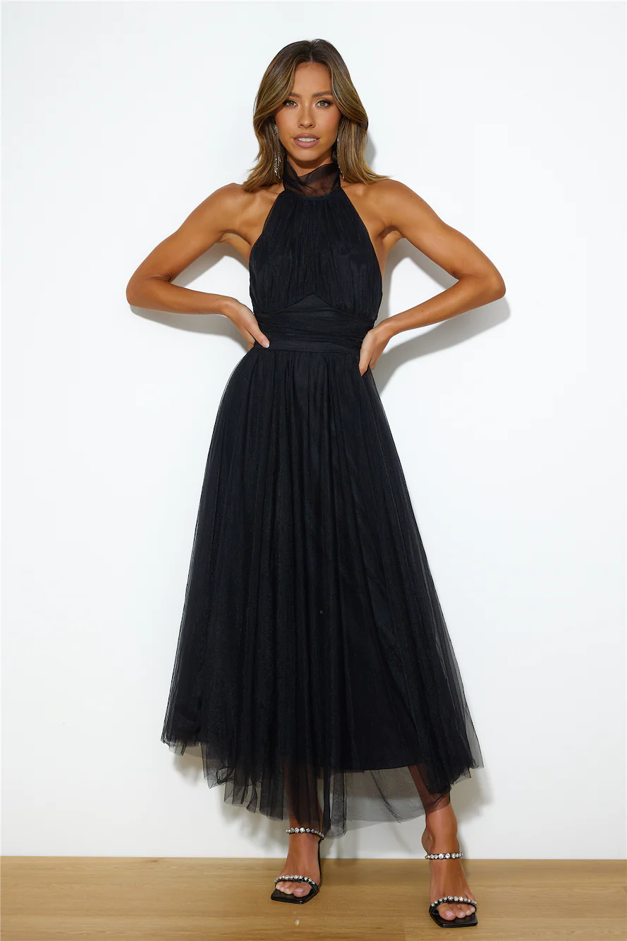 Tangled Up Maxi Dress Black