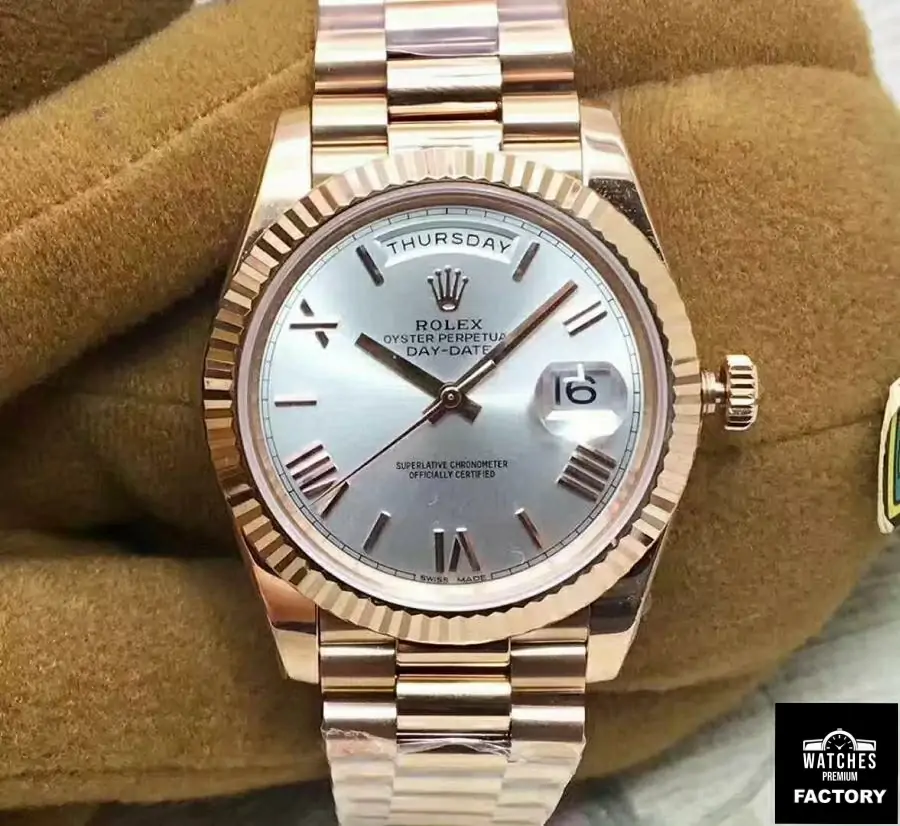 Rolex Day-Date 40 228235 Rose Gold 40MM EW Factory Sundust Dial