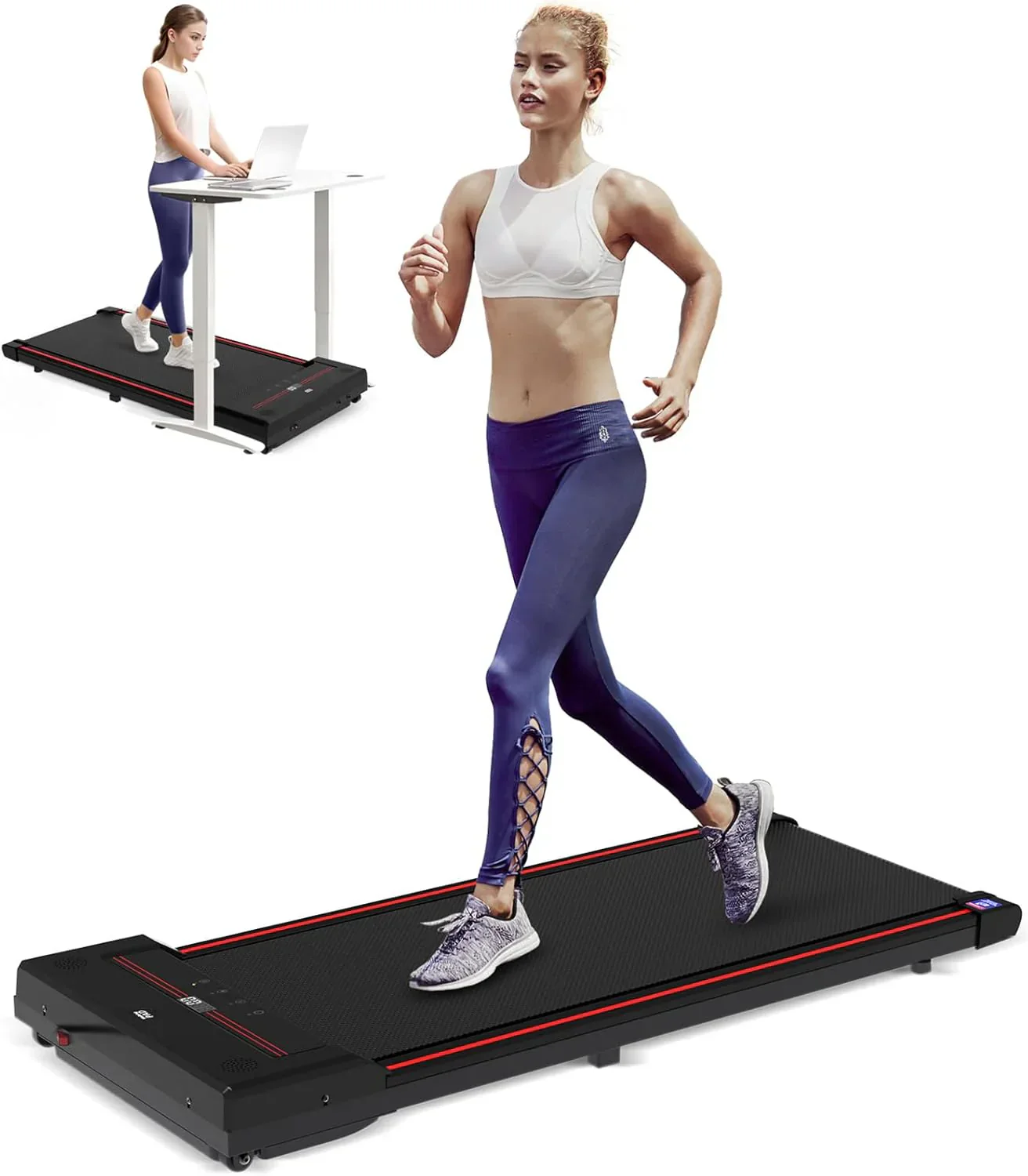 Tapis de marche vibrant Sperax avec application 3 en 1, tapis de marche sous bureau