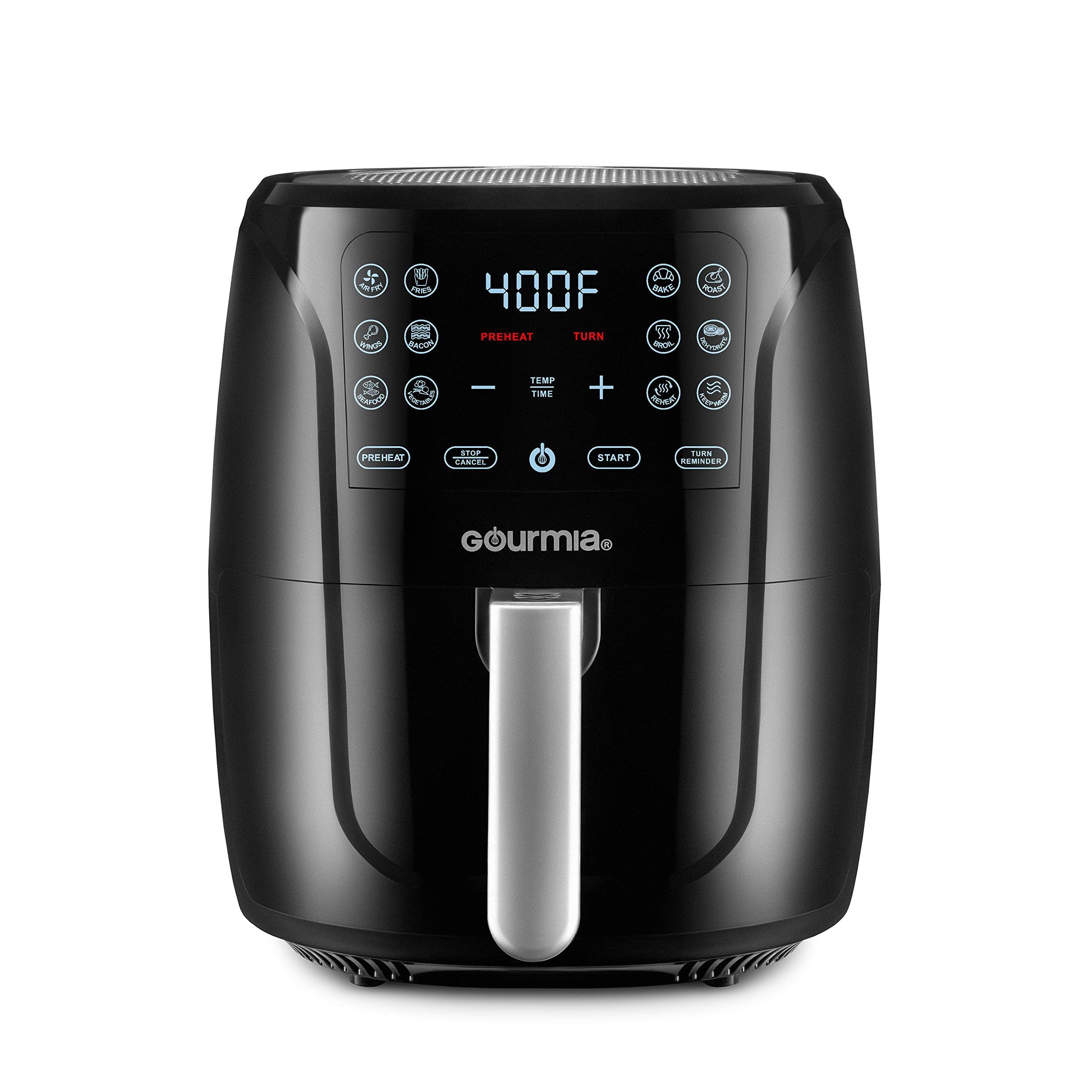 Gourmia 6-qt Digital Air Fryer with Guided Cooking Black gaf686