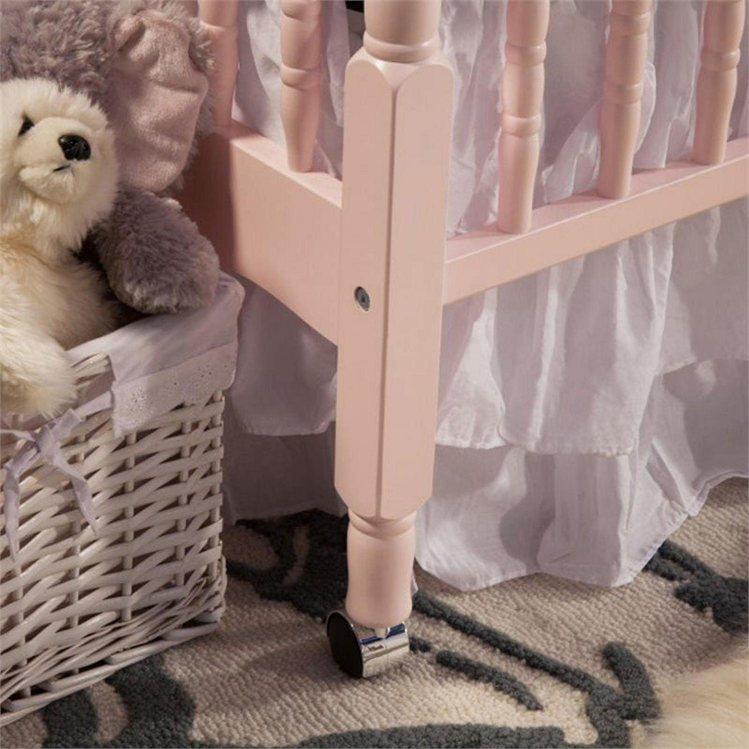 Jenny Lind 3-in-1 Convertible Crib in Pink Blush - Image 9