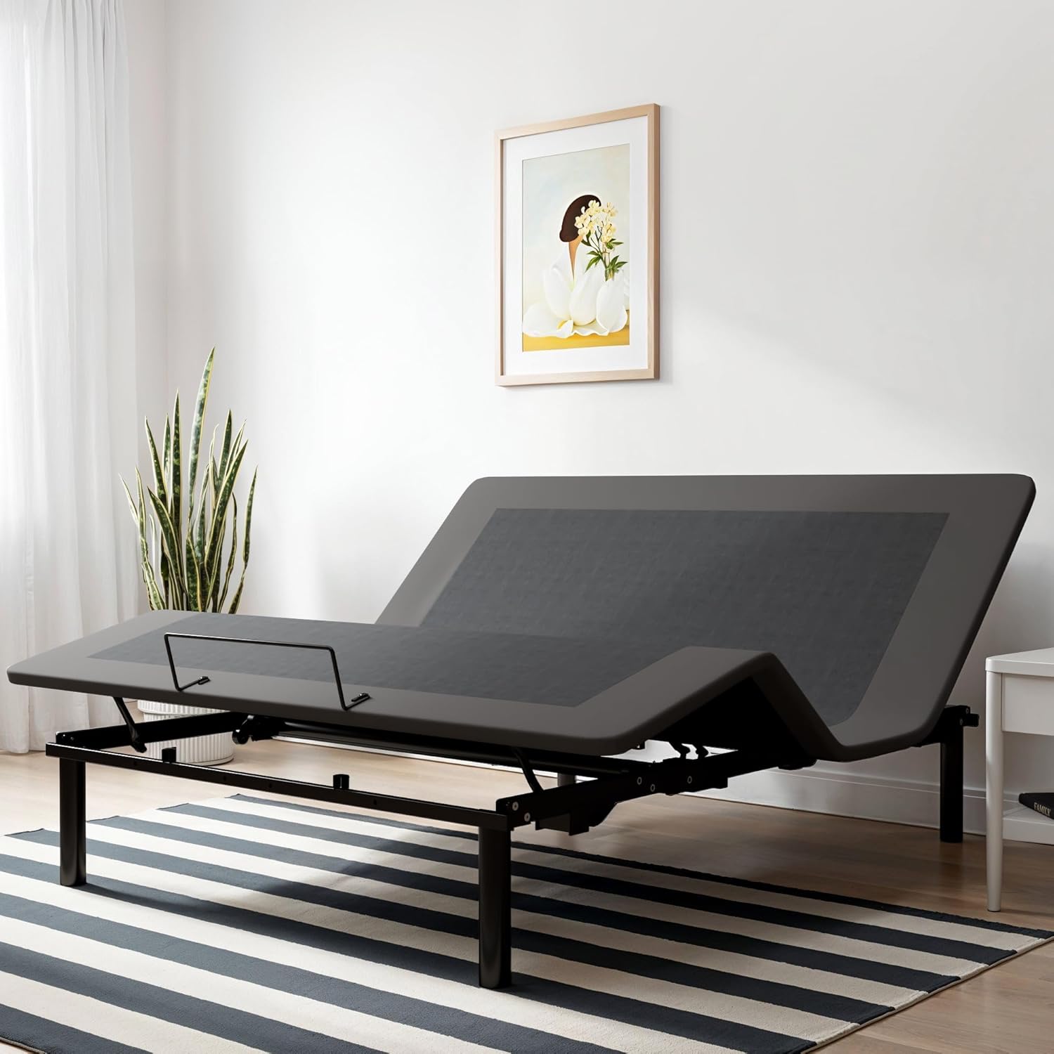 Queen Adjustable Bed Frame with Wireless Remote, Dual Motors