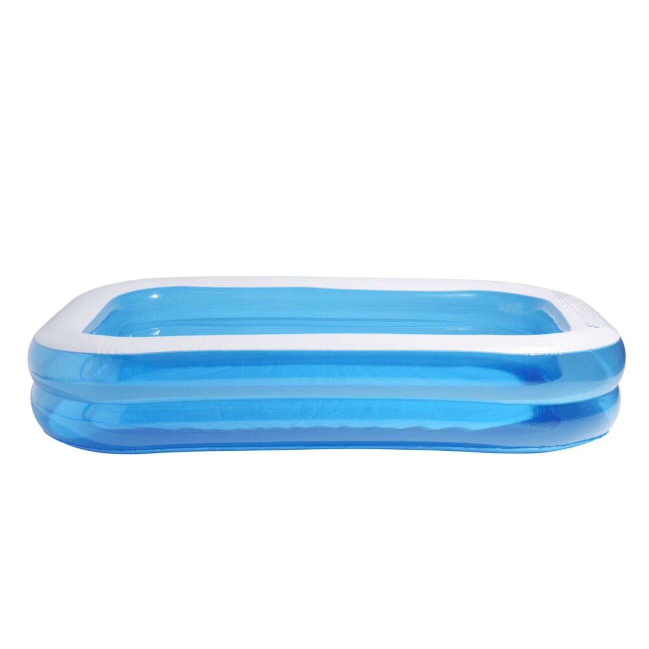 Piscinette rectangulaire Funky plastique bleu 262x175xH50cm