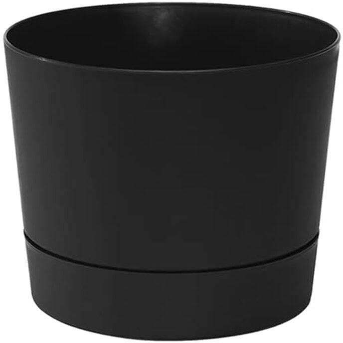 Majestic Low Profile Cylinder Pots, 6?-inch, Black