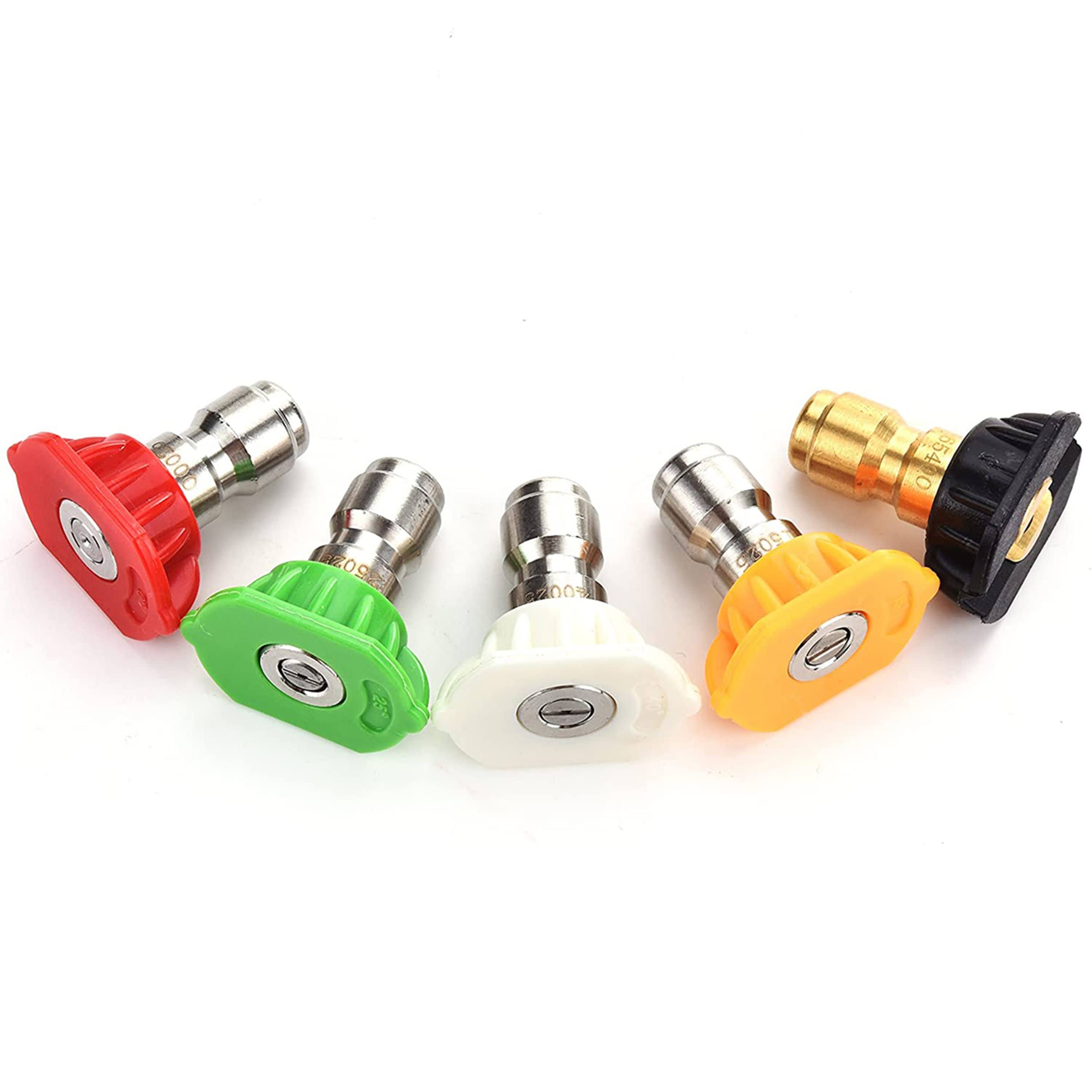 Tool Daily Pressure Washer Spray Nozzle Tips Multiple Degrees 1/4 Inch 5-pack