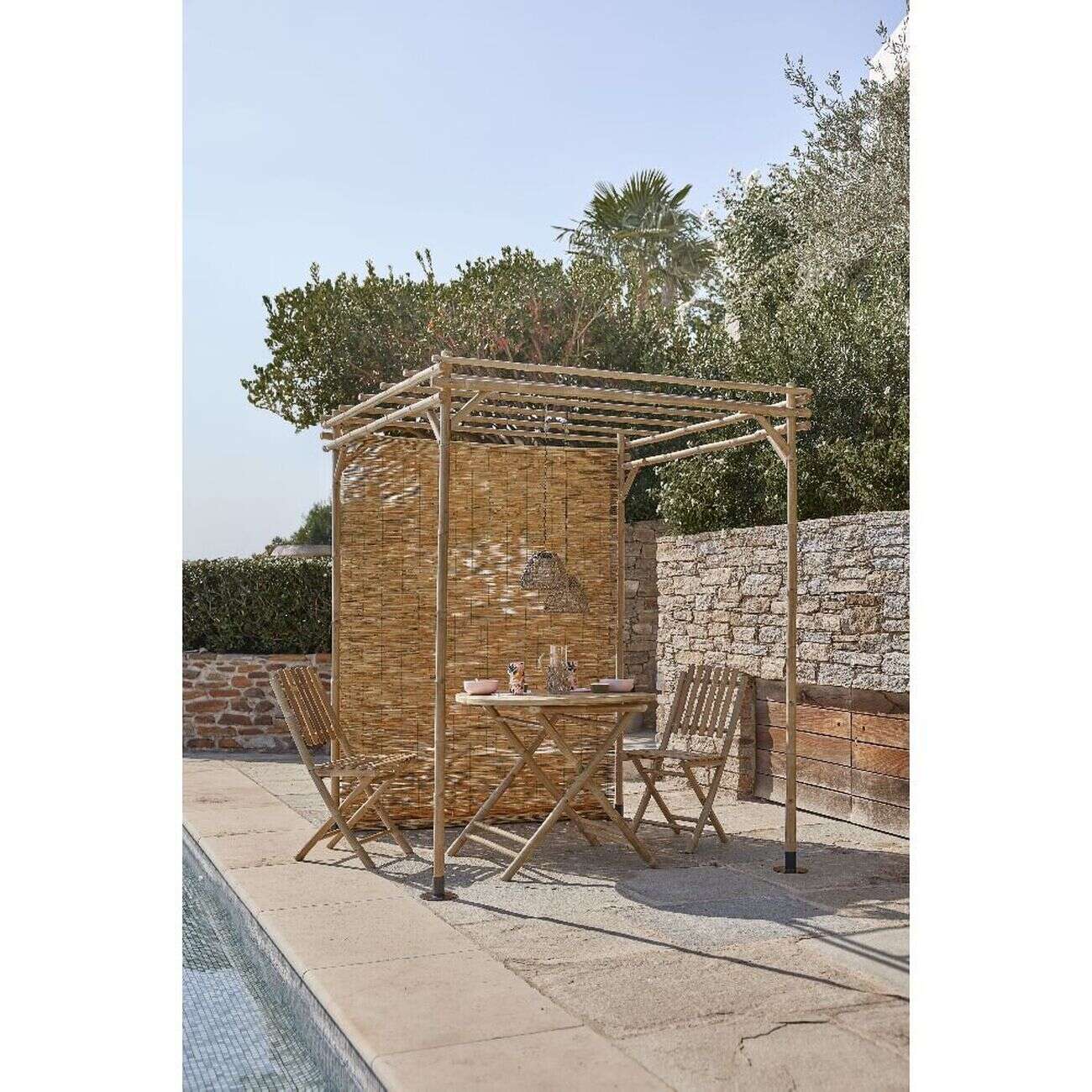 Tonnelle Laos bambou 170xH210x170cm 3m²