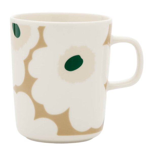 Oiva Unikko krus 25 cl hvit/beige/grønn