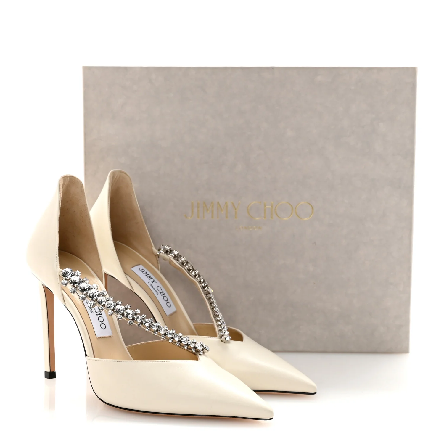 Crystal Ani Bee 100 Pumps 38.5 Latte