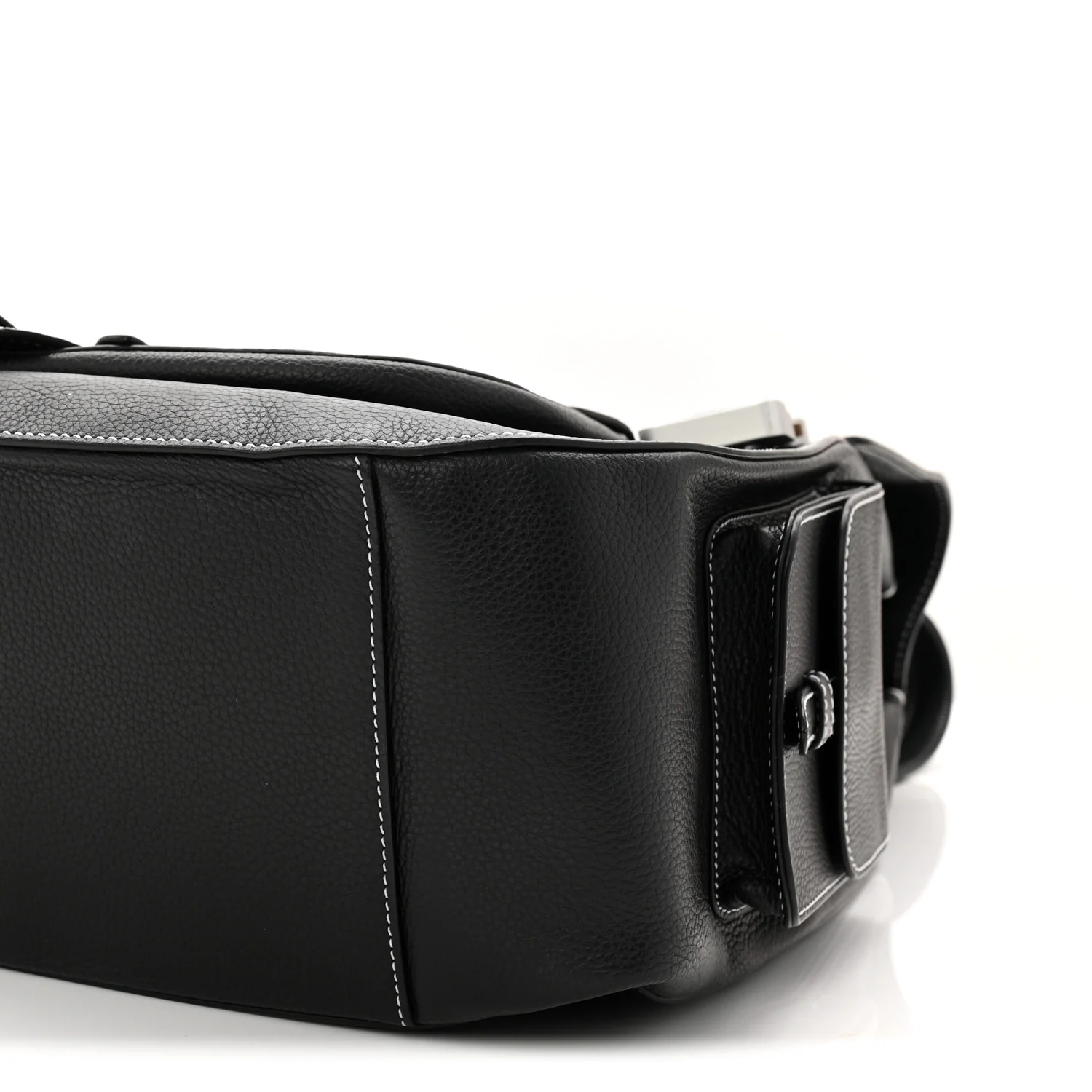 Grained Calfskin Maxi Gallop Backpack Black