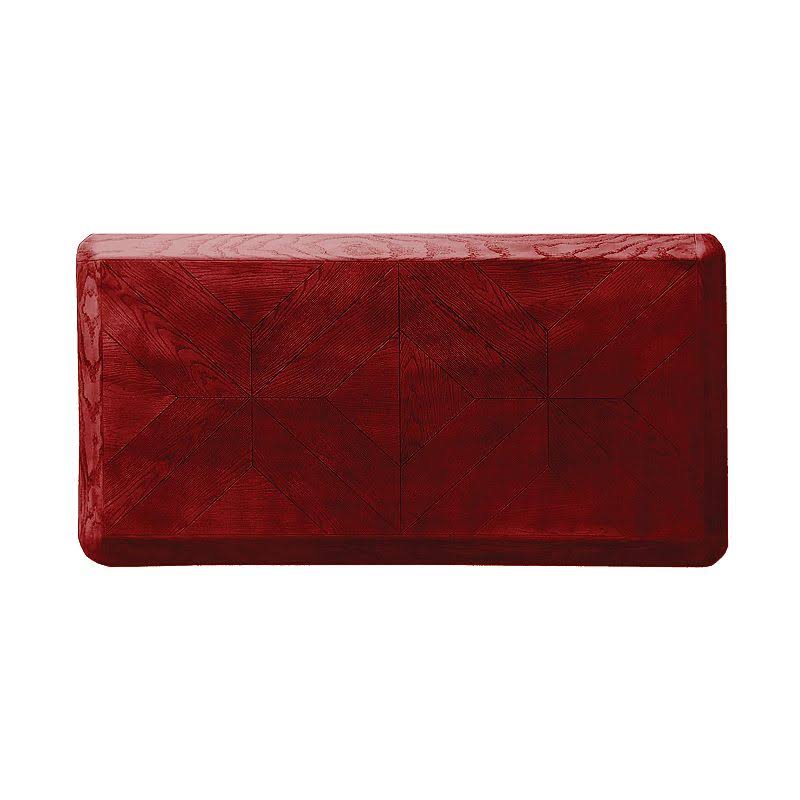 Sonoma Goods for Life Ultimate Comfort Woodgrain Cushioned Kitchen Mat, Red, 24x36