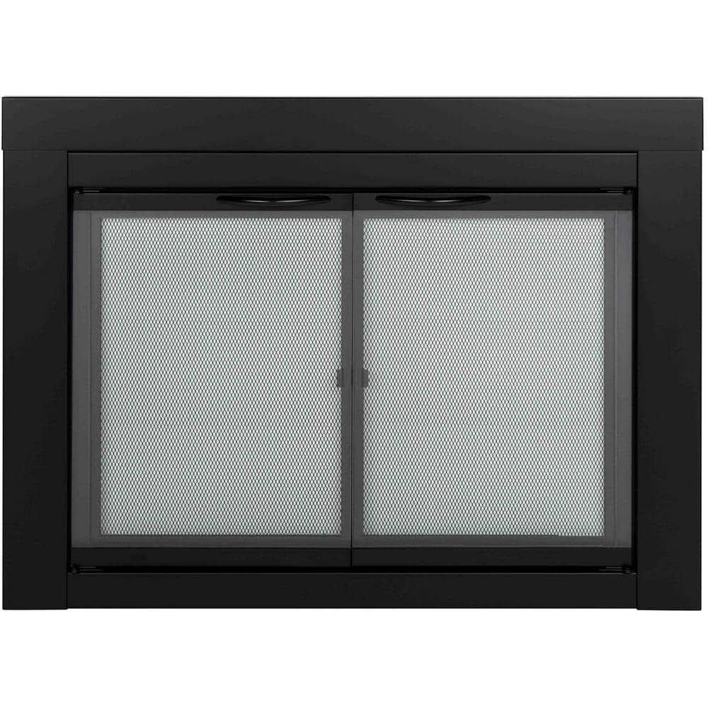 Pleasant Hearth AN-1012 Alpine Fireplace Glass Door Black Large