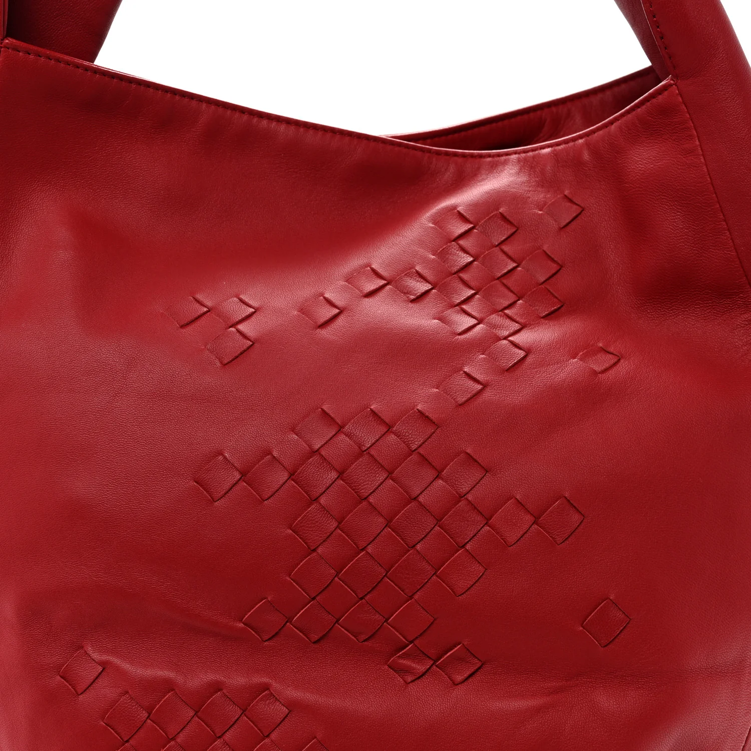Nappa Intrecciato Patchwork Hobo Red