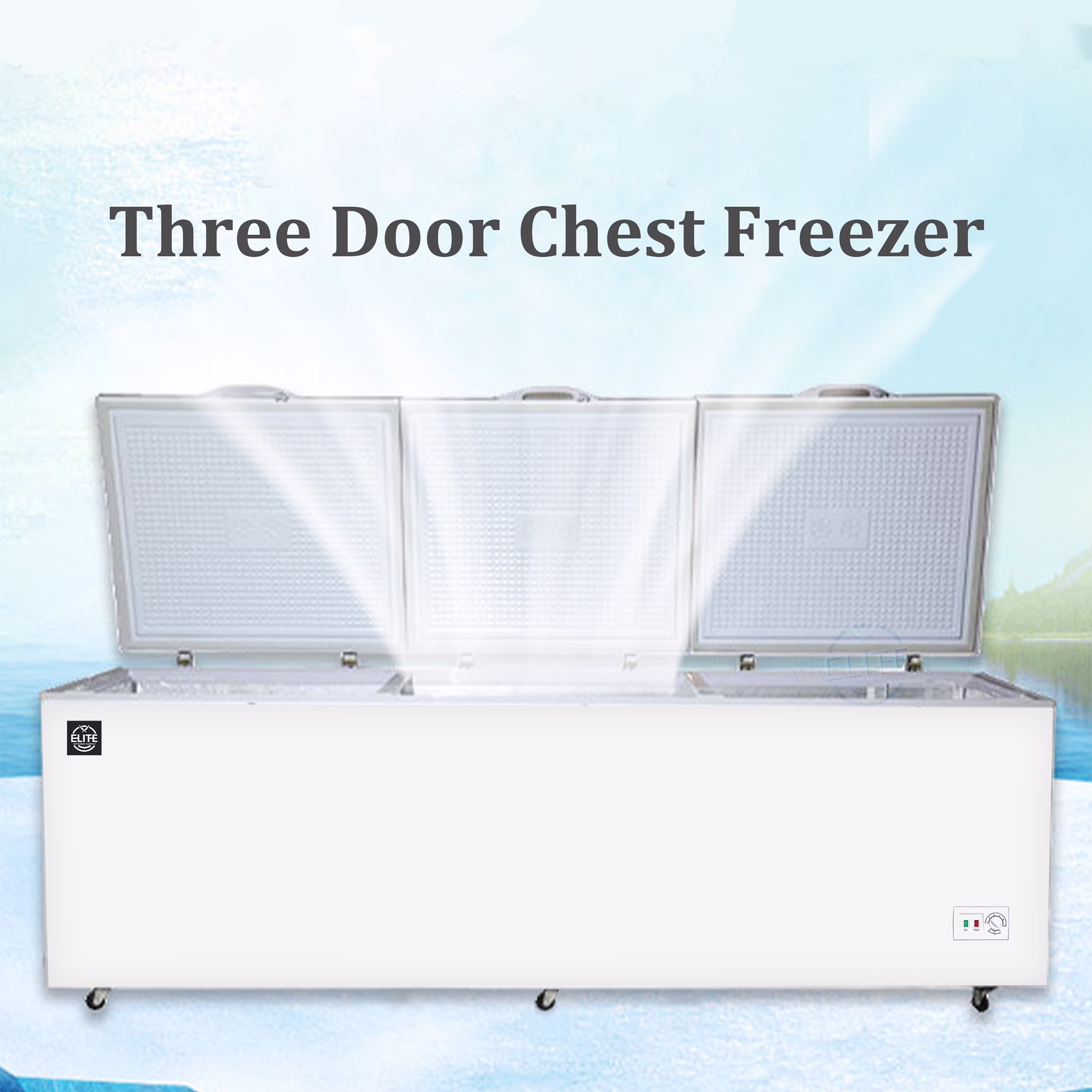 42 Cu.ft. Chest Freezer, Deep Freezer with Top Open Three Door 106 In. Commercial Freezer NSF