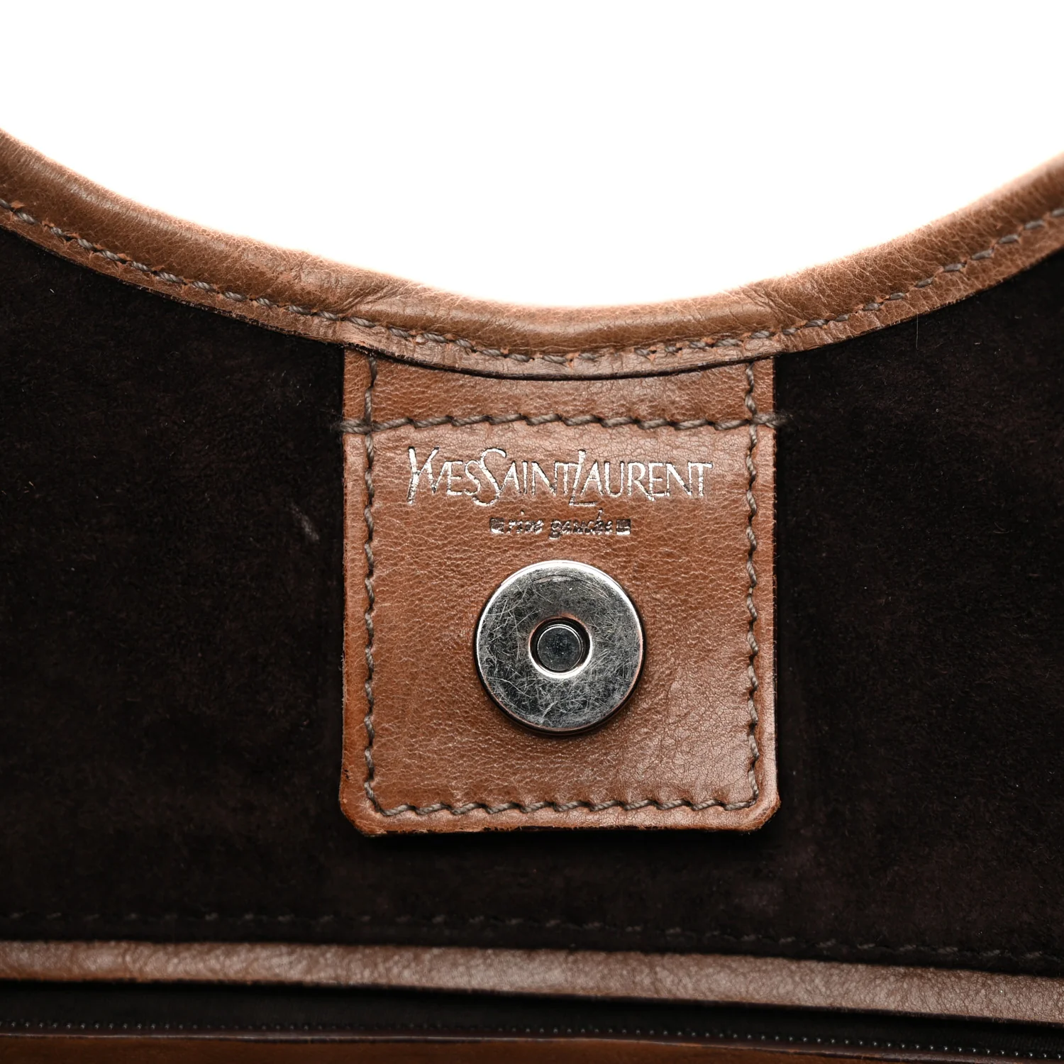 Suede Buffalo Horn Mombasa Hobo Beige