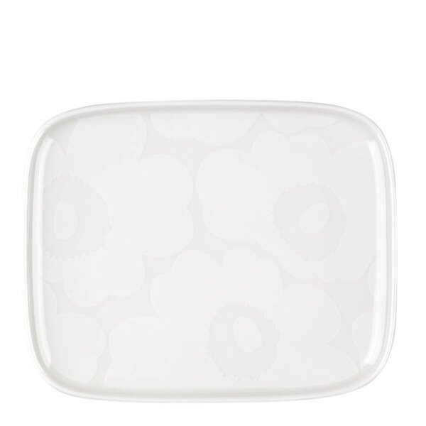 Oiva Unikko asjett 15x12 cm hvit