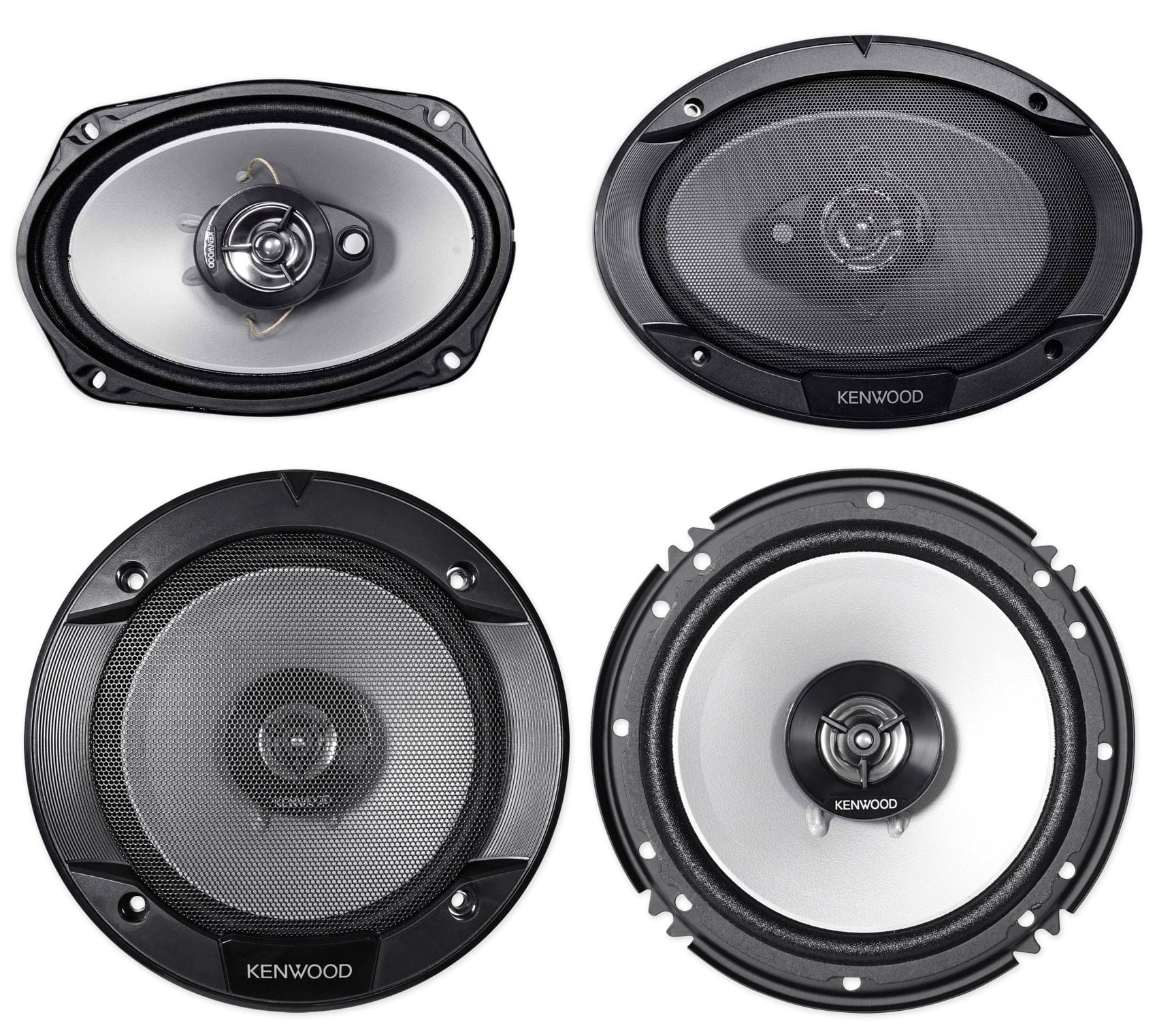 (2) KFC-6966S 6x9" 800 Watt+(2) 6.5" 600 Watt Car Audio Coaxial Speakers