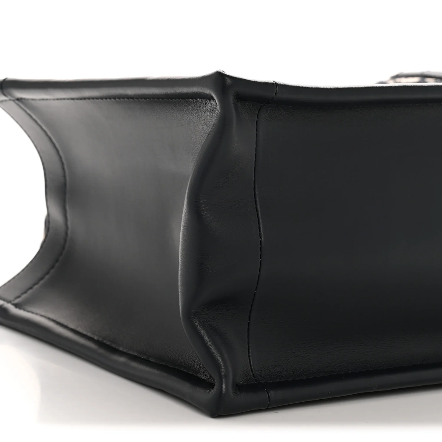 Oblique Calfskin Small Book Tote With Strap Blue Multicolor