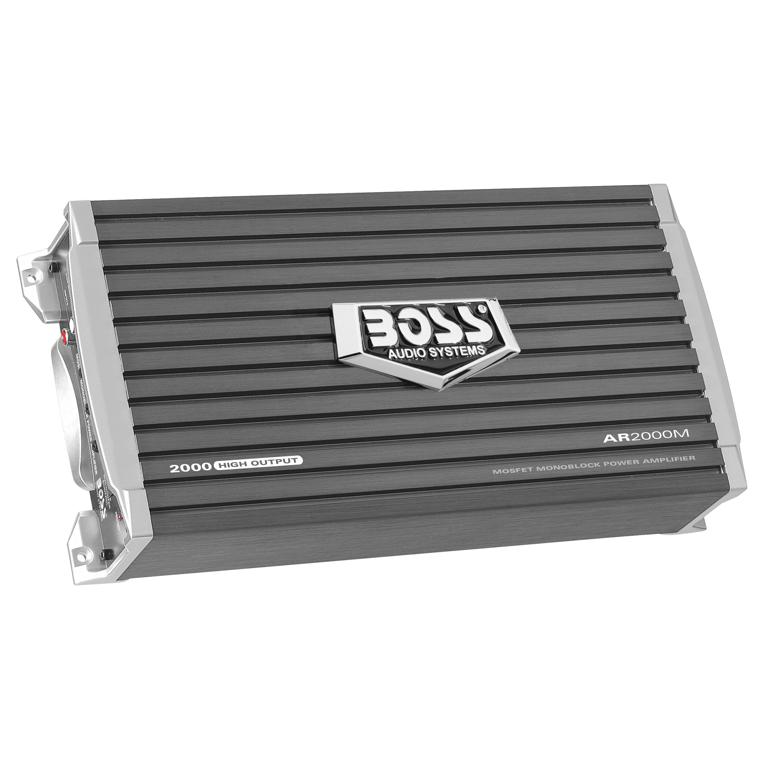 BOSS Audio Systems AR2000M Armor Series Car Amplifier - 2000 High Output, Monoblock, Class A/B, 2/4 Ohm Stable, High/Low Level Inputs, Low - Pass Crossover, Mosfet Power Supply, Stereo