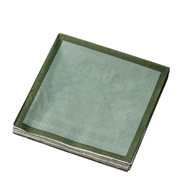Iittala serviett 33x33 cm 20 stk skogsgrønn/mint
