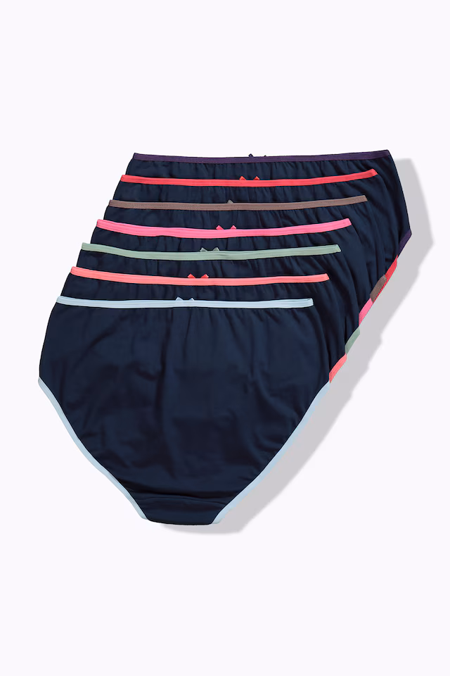 7 Pack Midi Briefs- Piping