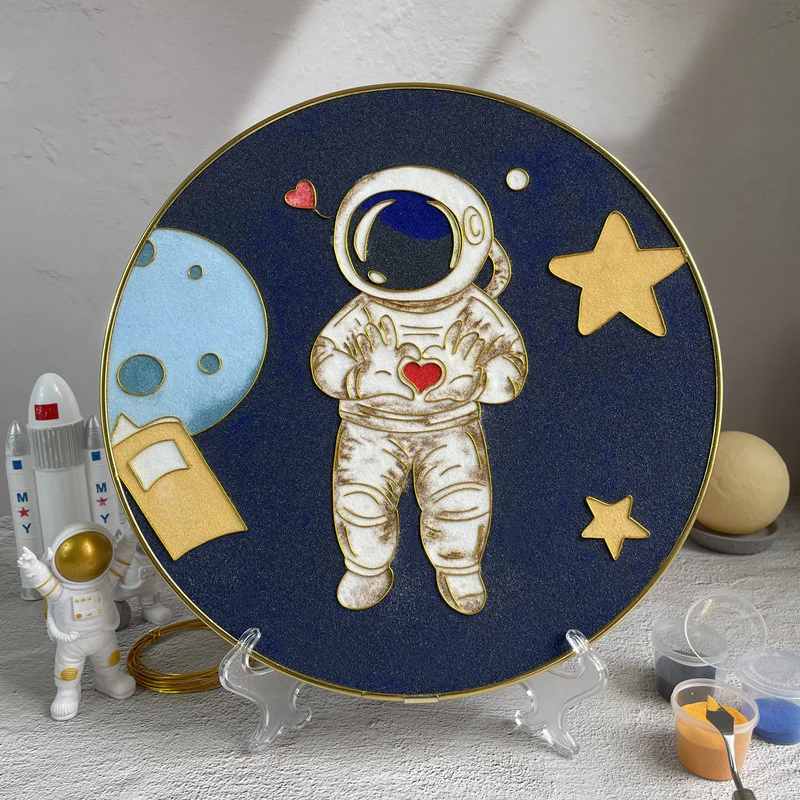 Astronaut,Beginner Cloisonné Enamel DIY Kit, with Tutorial& All Tools