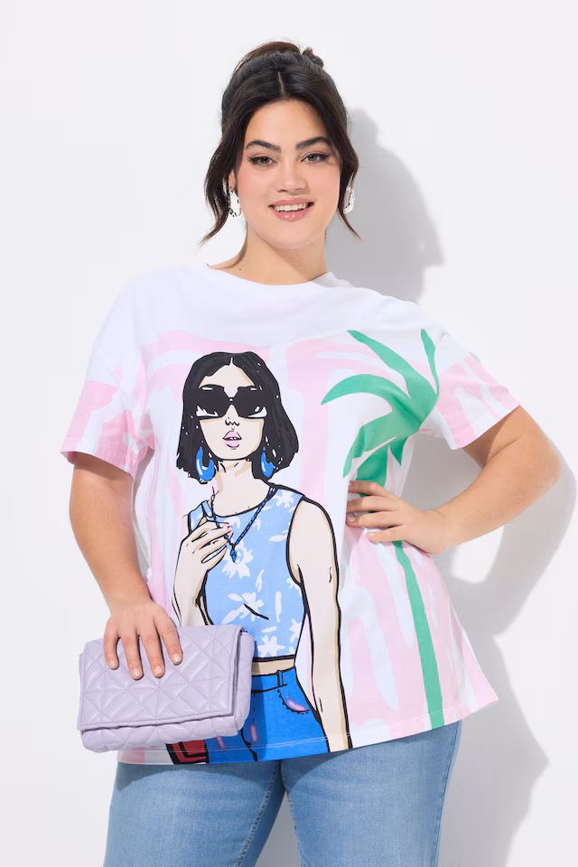 T-shirt, boxy fit, women's motif